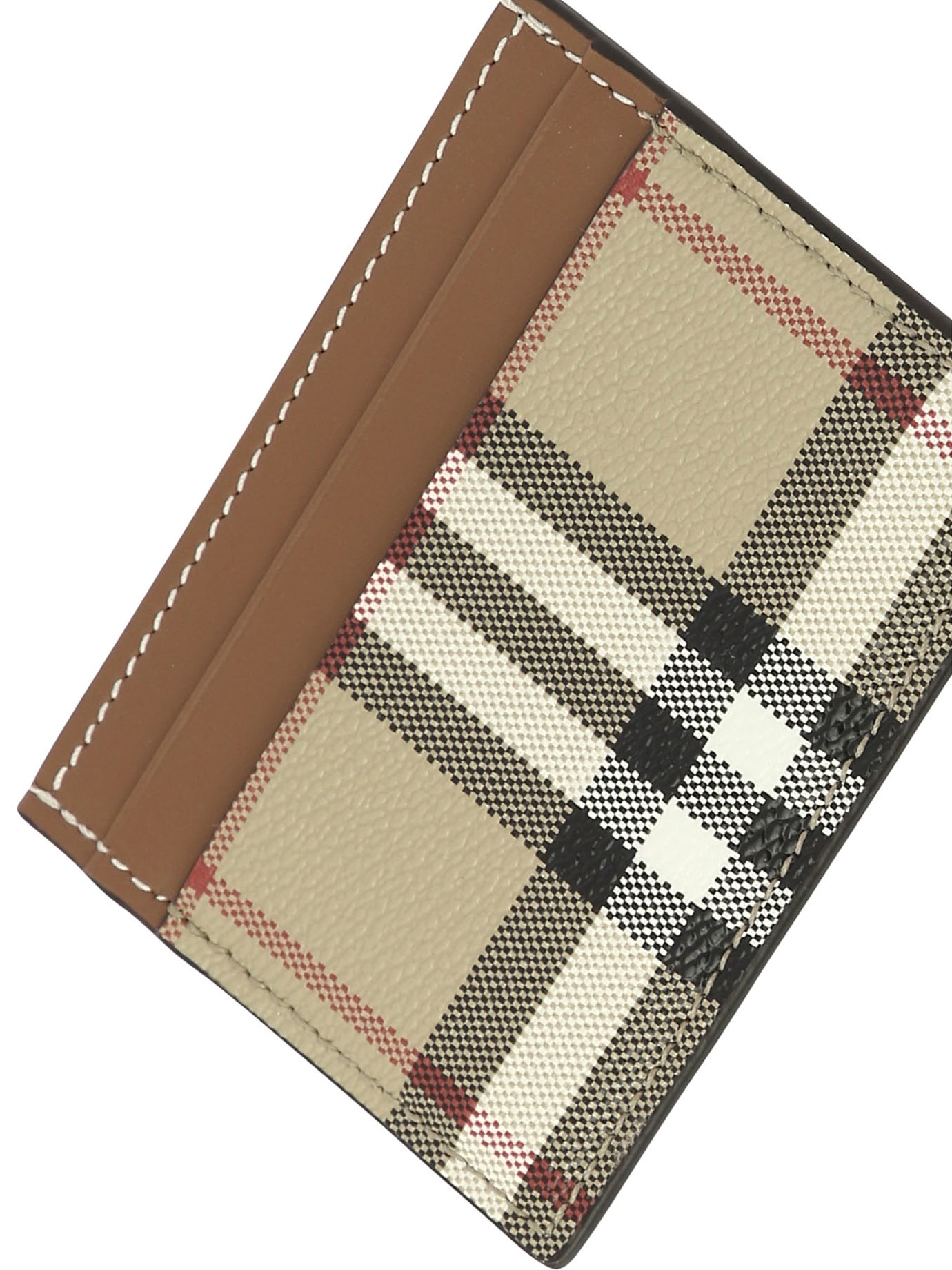 Burberry Portacarte In Pelle Con Stampa Check