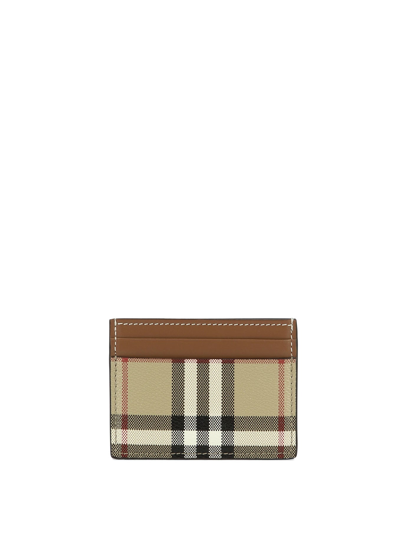 Burberry Portacarte In Pelle Con Stampa Check