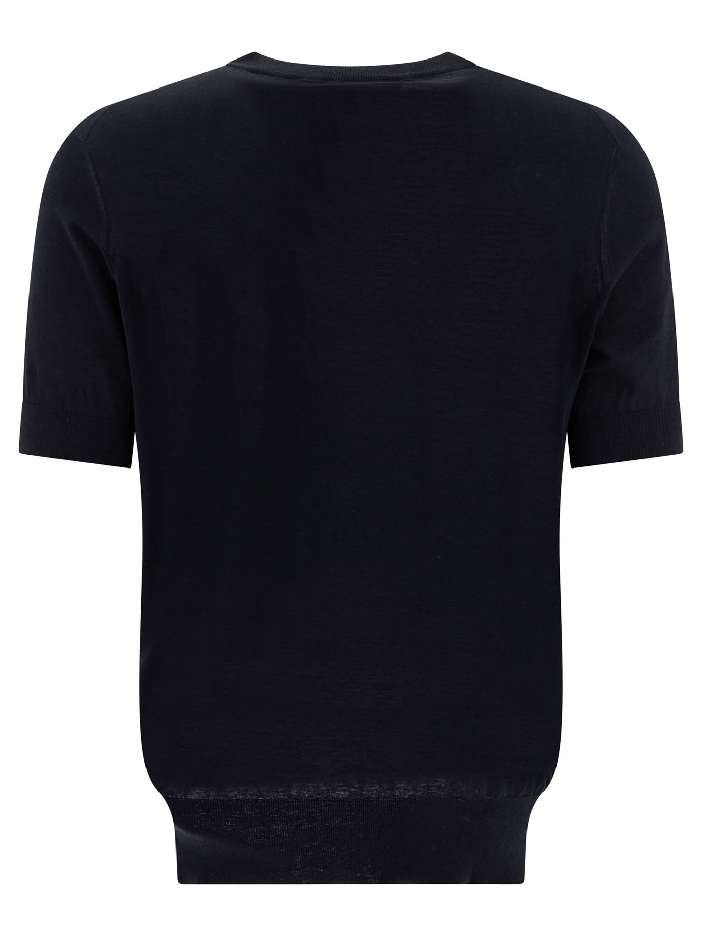 Brunello Cucinelli T-Shirt In Maglia Fine Con Trama Fiammata