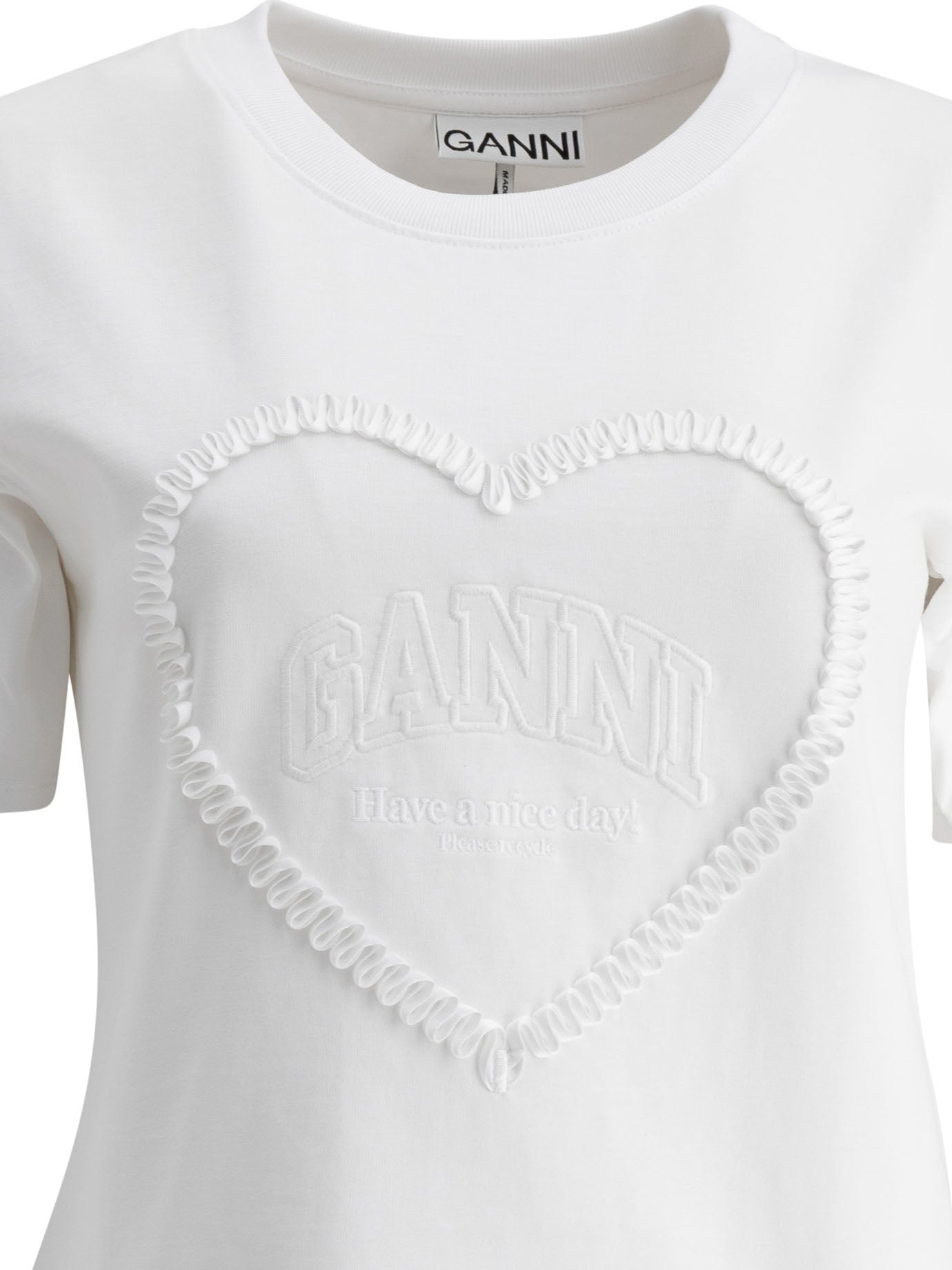 Ganni Heavy Cotton Heart Small T-Shirt