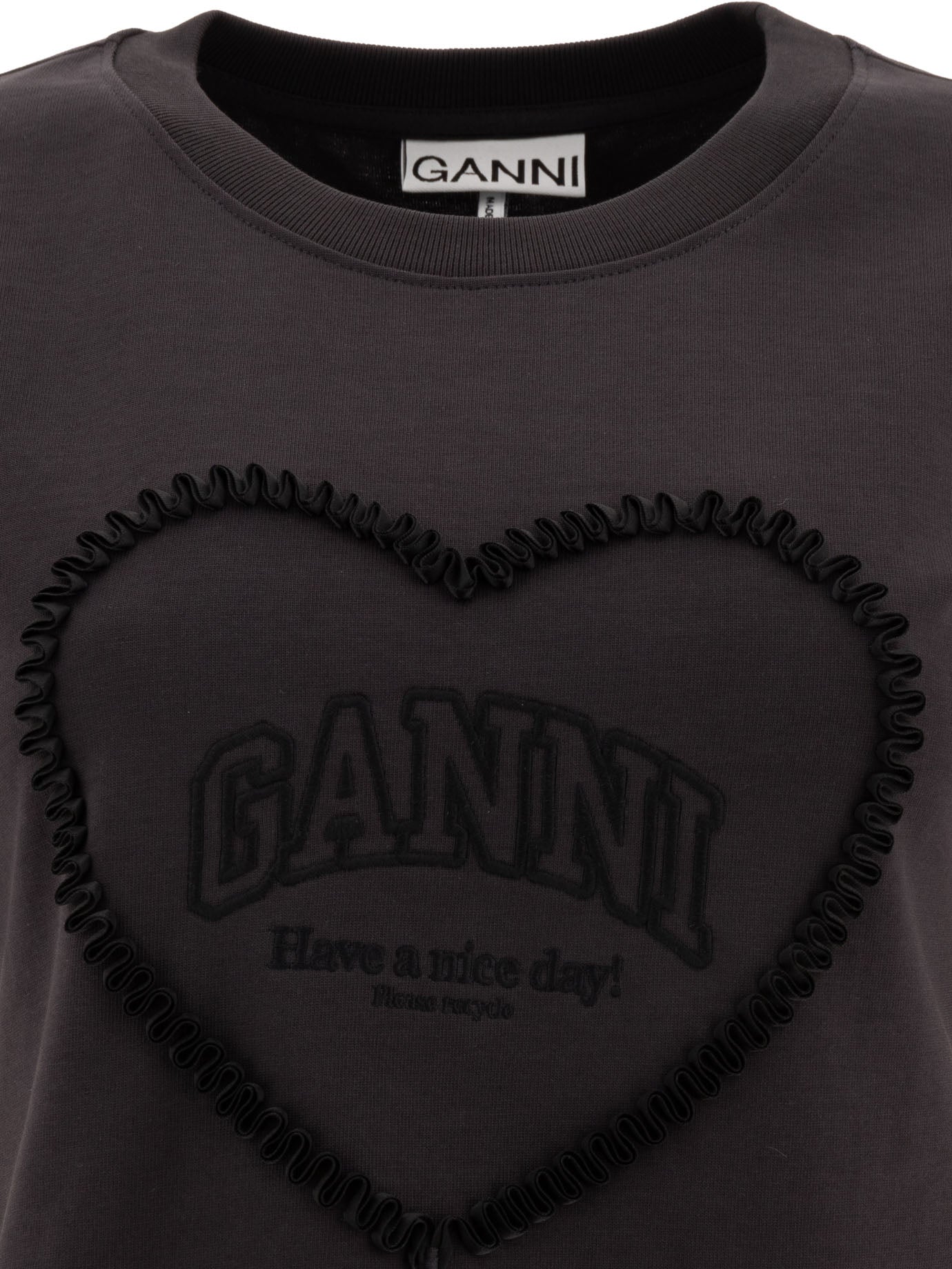 Ganni Heavy Cotton Heart Small T-Shirt