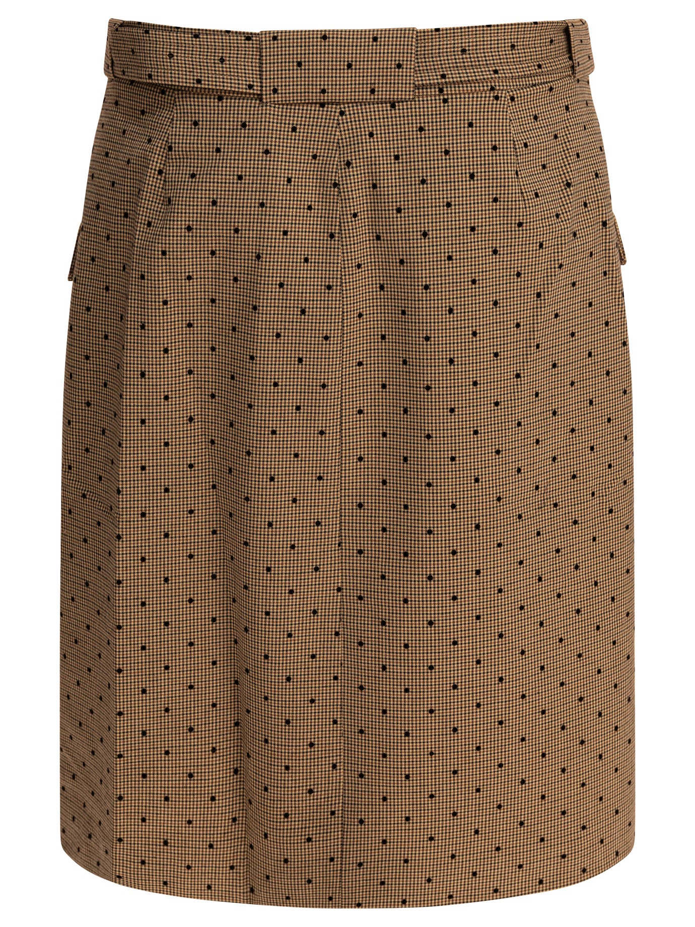 Ganni Flock Check Suiting Skirt