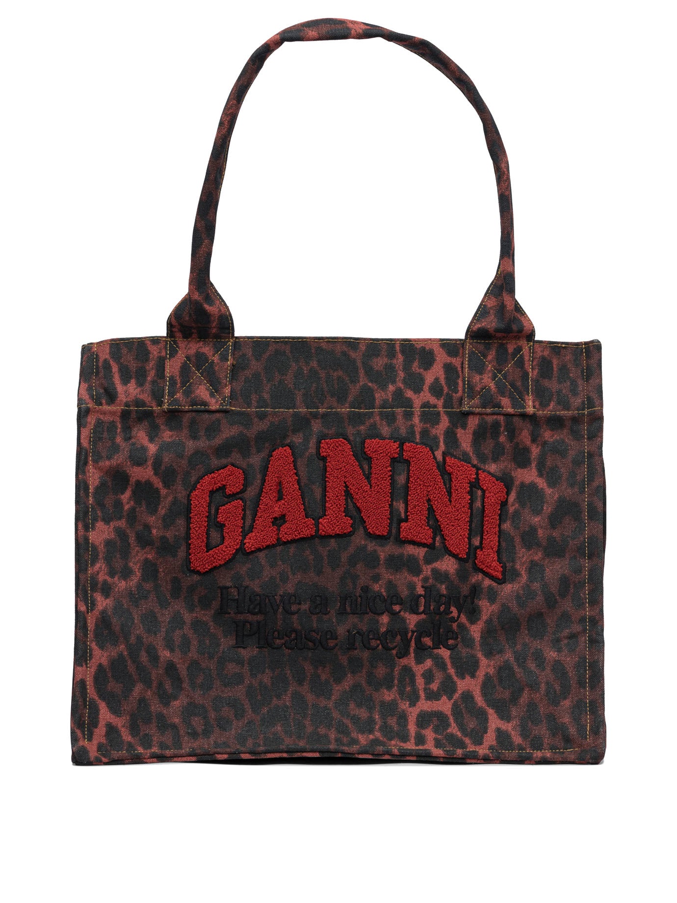 Ganni Large Easy Shopper Print Leo