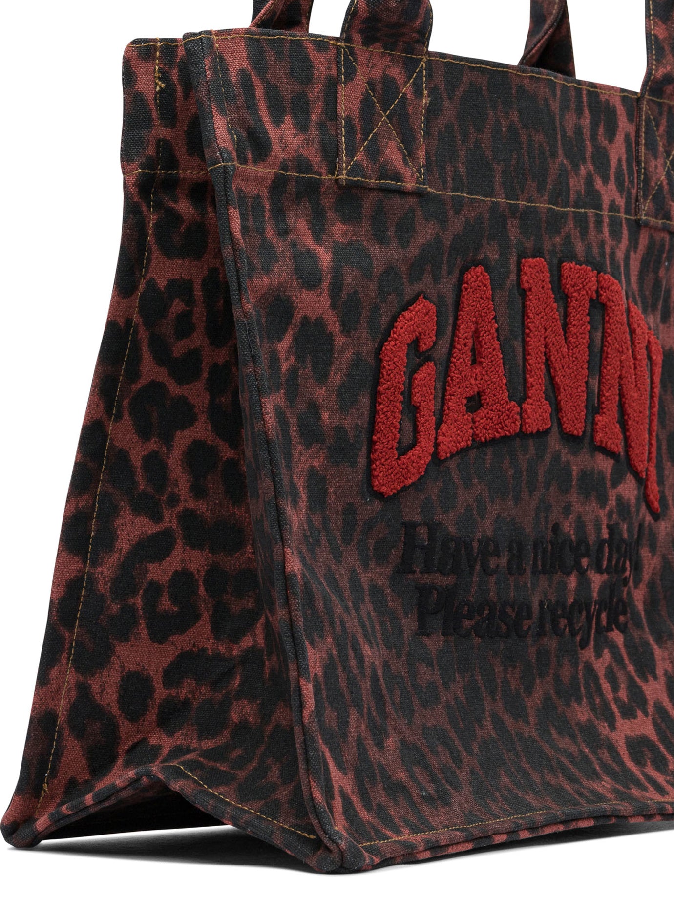 Ganni Large Easy Shopper Print Leo