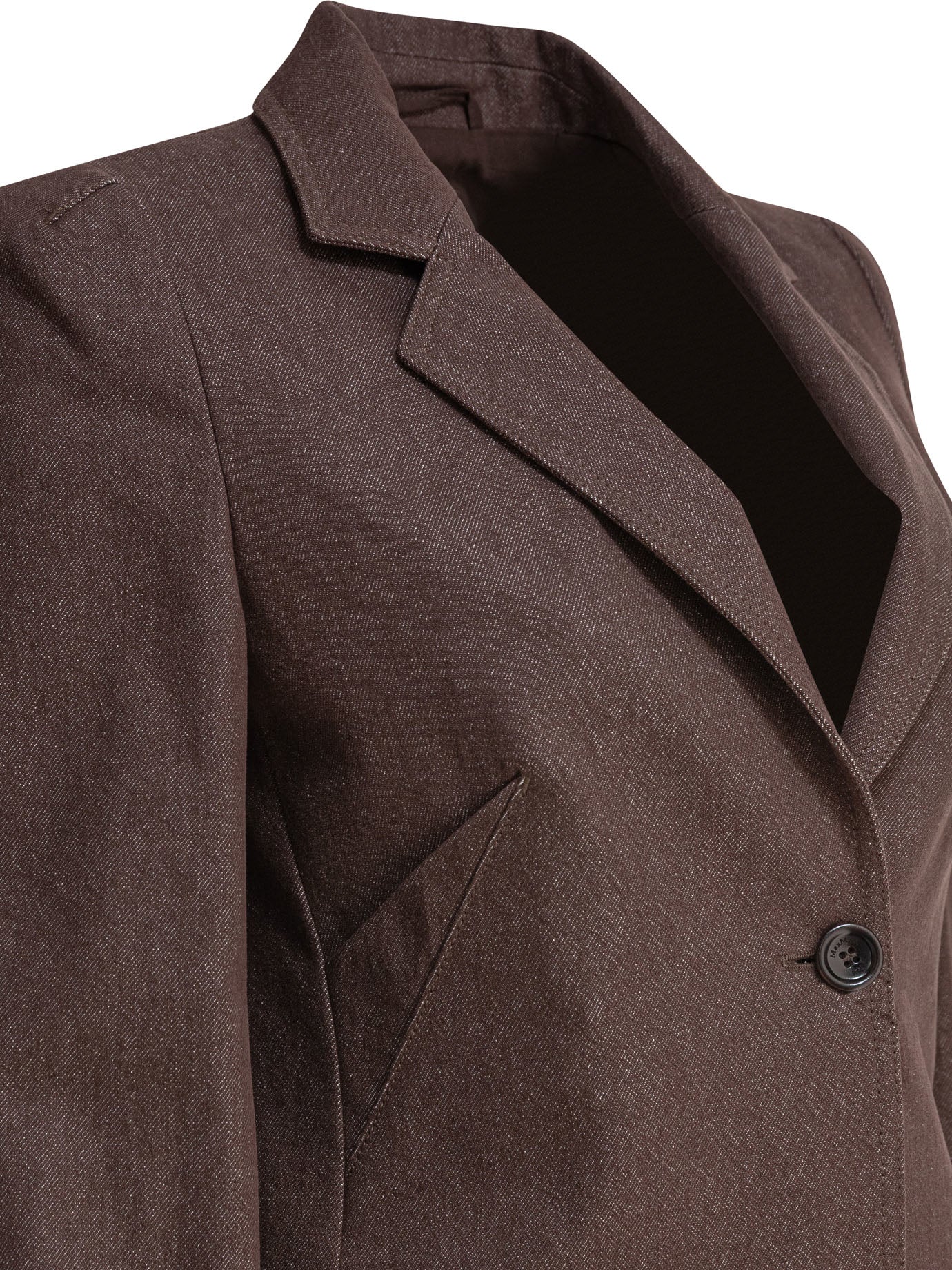 Max Mara Denim-Effect Cotton Blazer