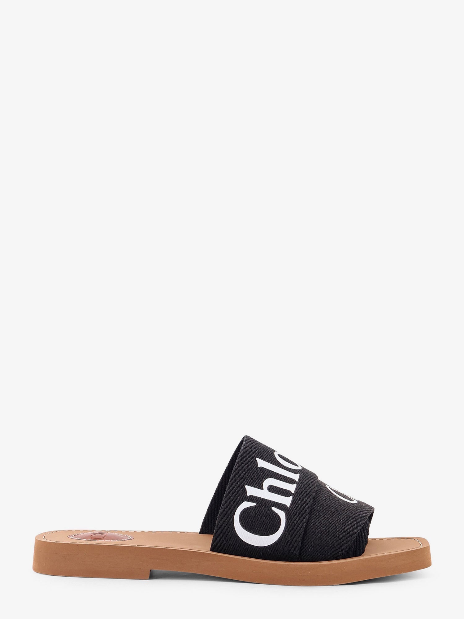 Chloé Woody Flat Linen Sandals