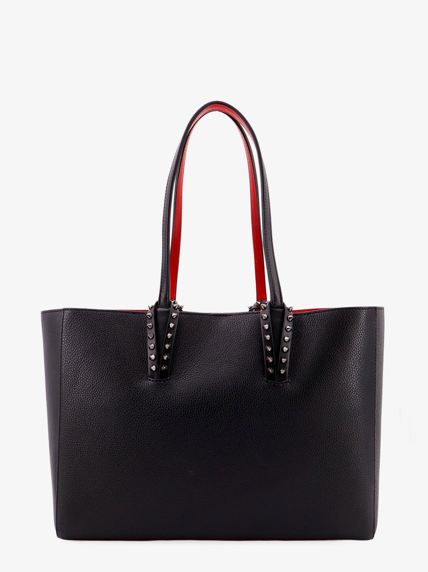 Christian Louboutin Cabata Leather Shoulder Bag With Studs