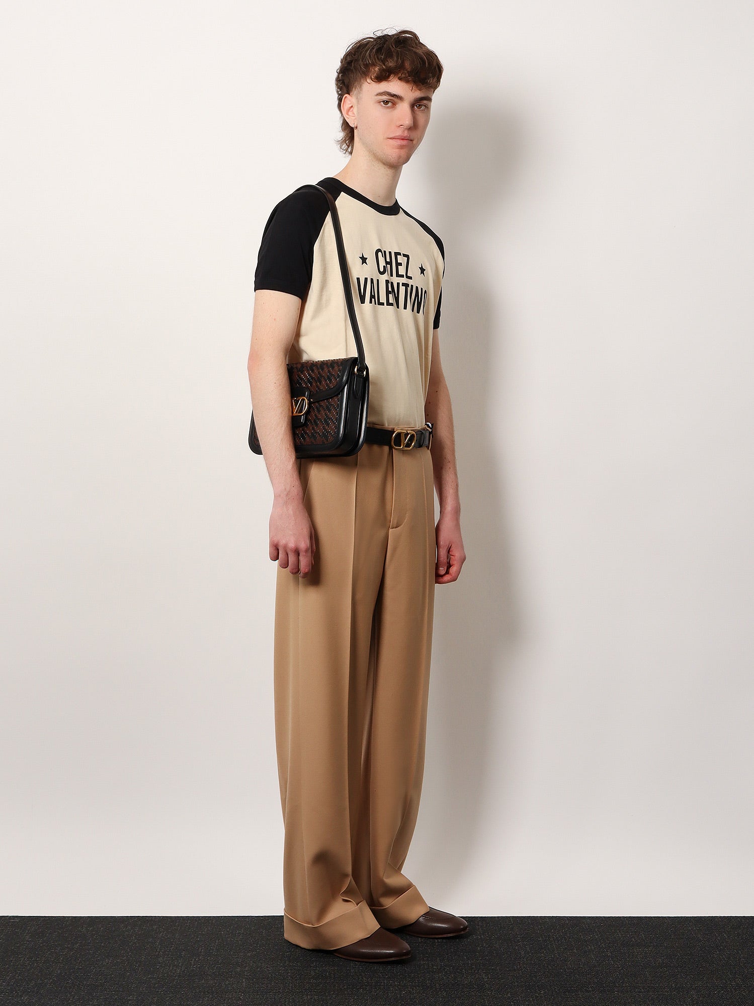 Valentino Valentino Garavani 9to5 Woven Leather Shoulder Bag