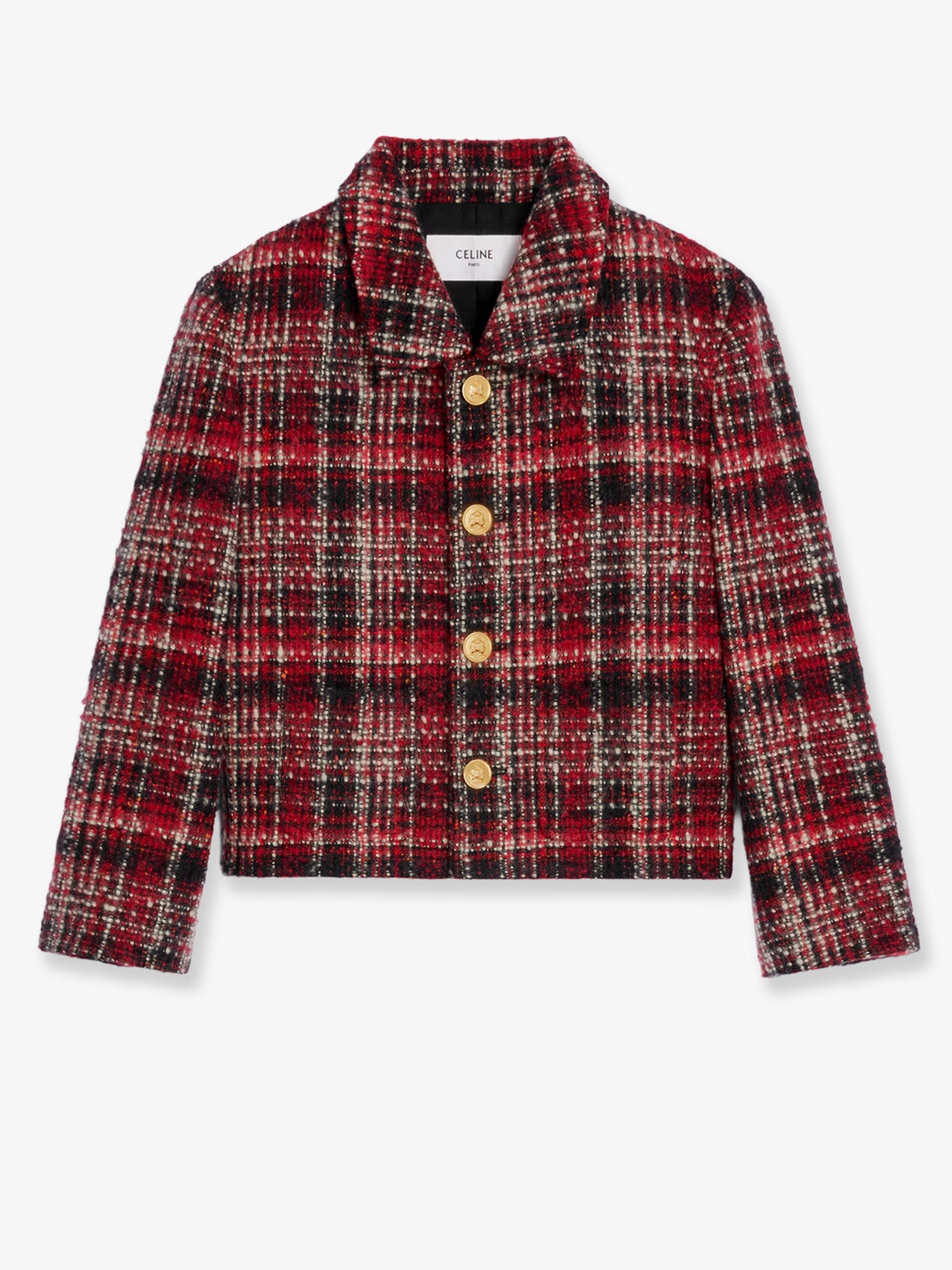 Celine Madras Wool, Cotton And Mohair Blazer