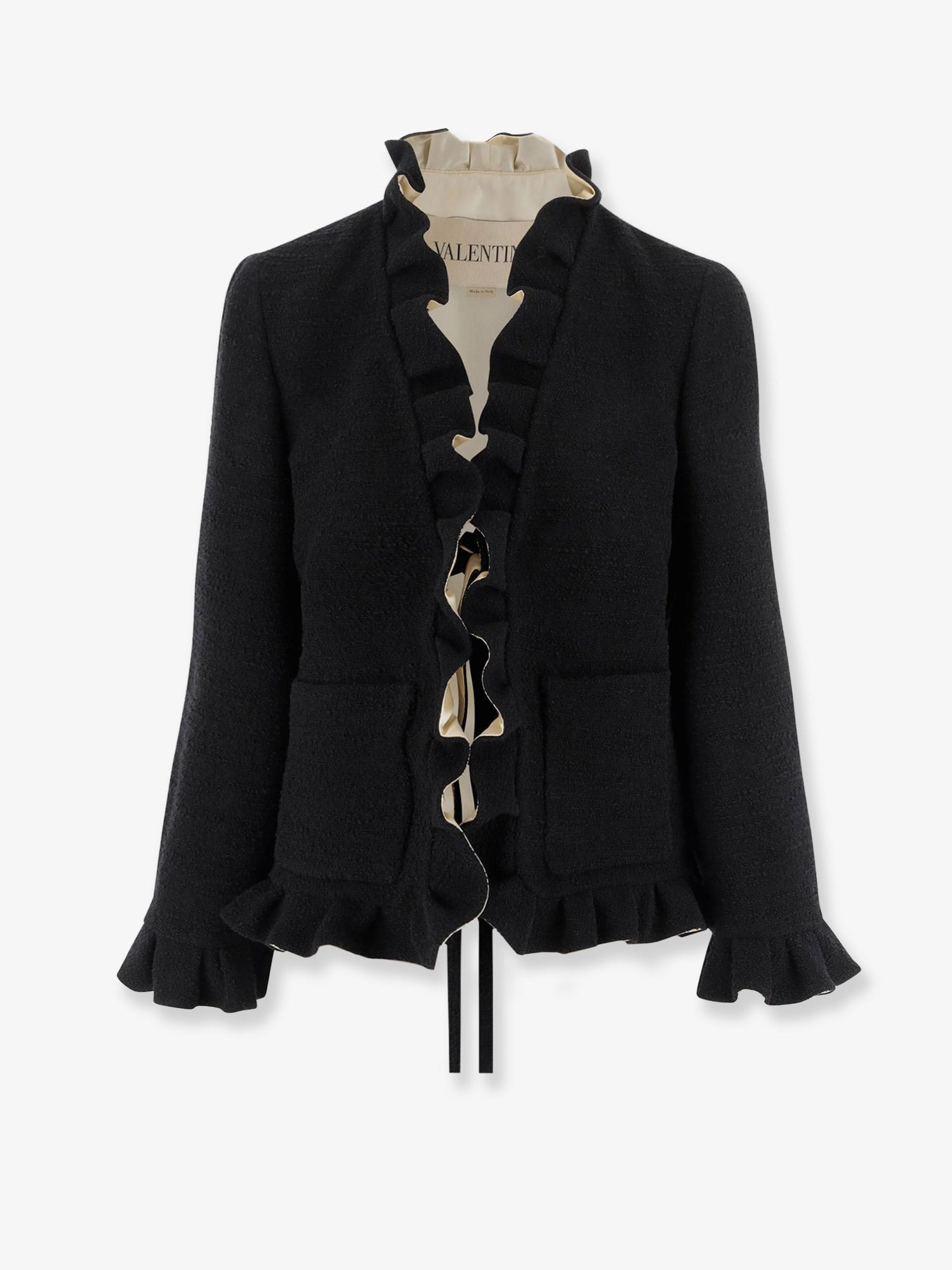 Valentino Silk Blazer With Frontal Knot