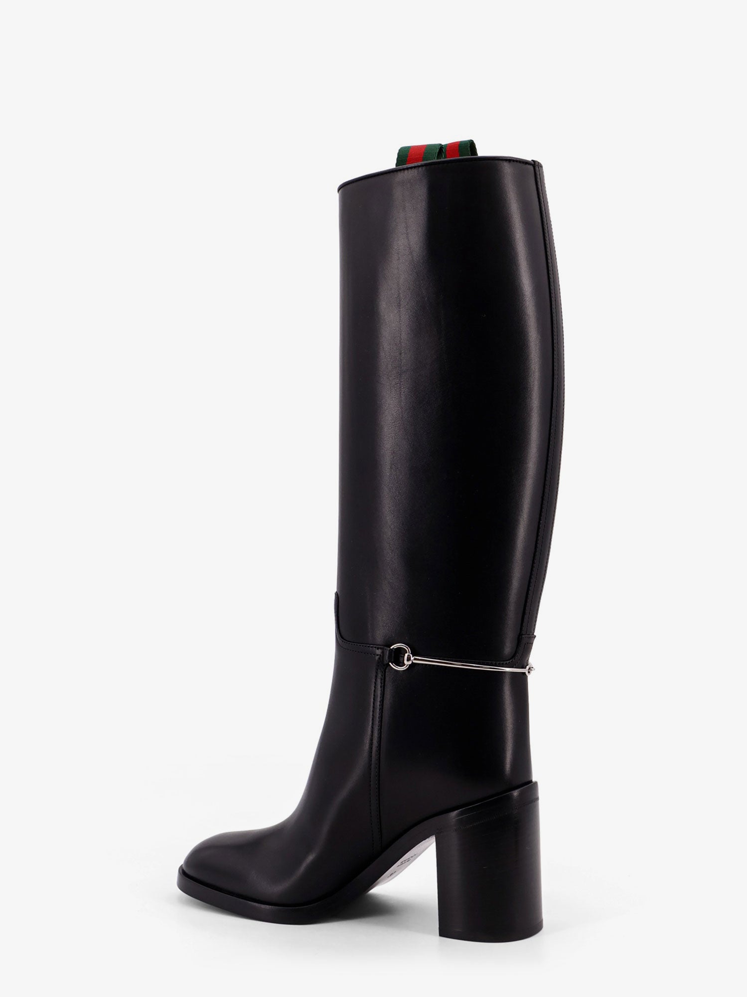 Gucci Leather Boots With Slim Horsebit Detail