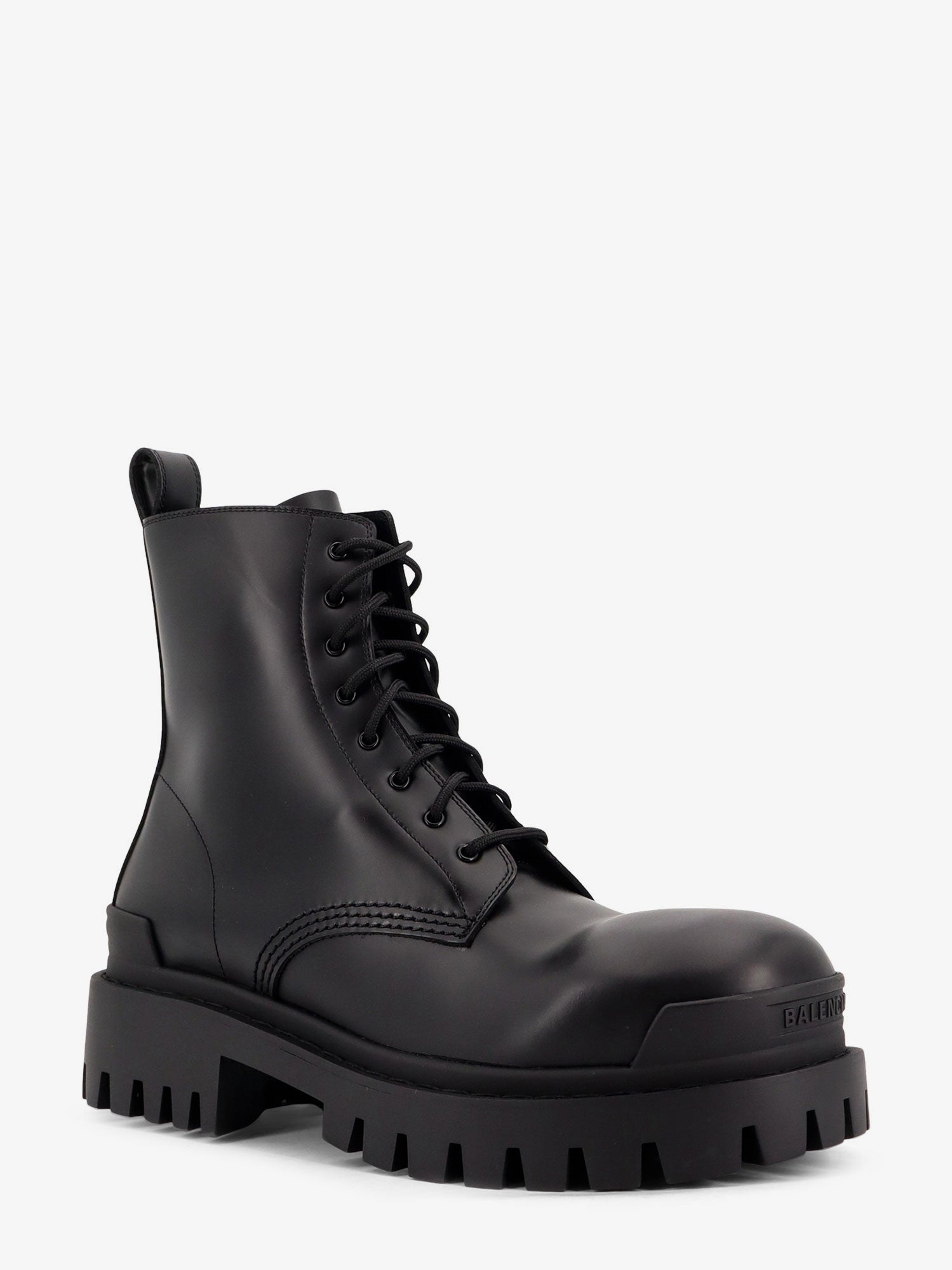 Balenciaga Leather Boots With Maxi Rubber Sole