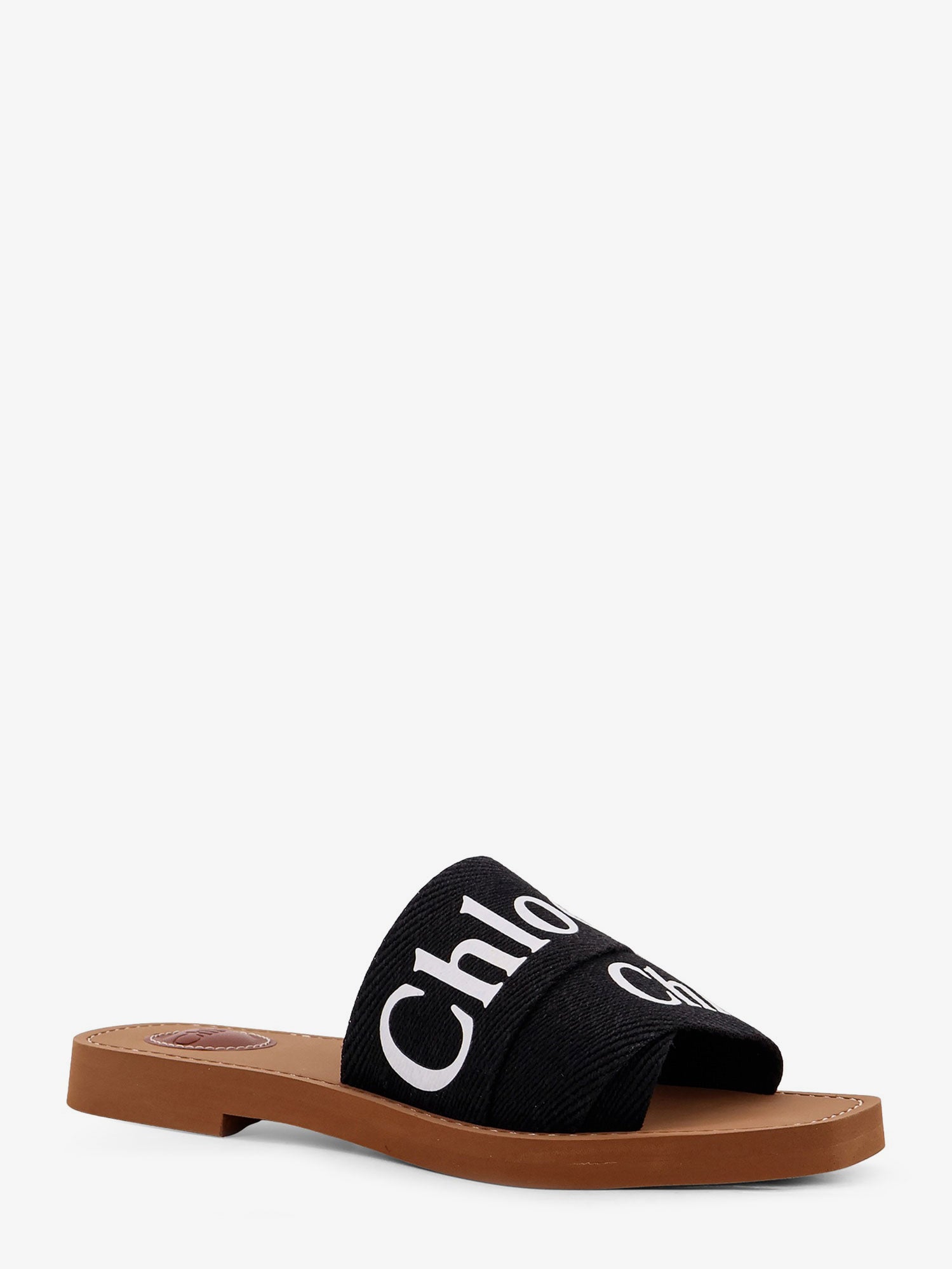 Chloé Woody Flat Linen Sandals