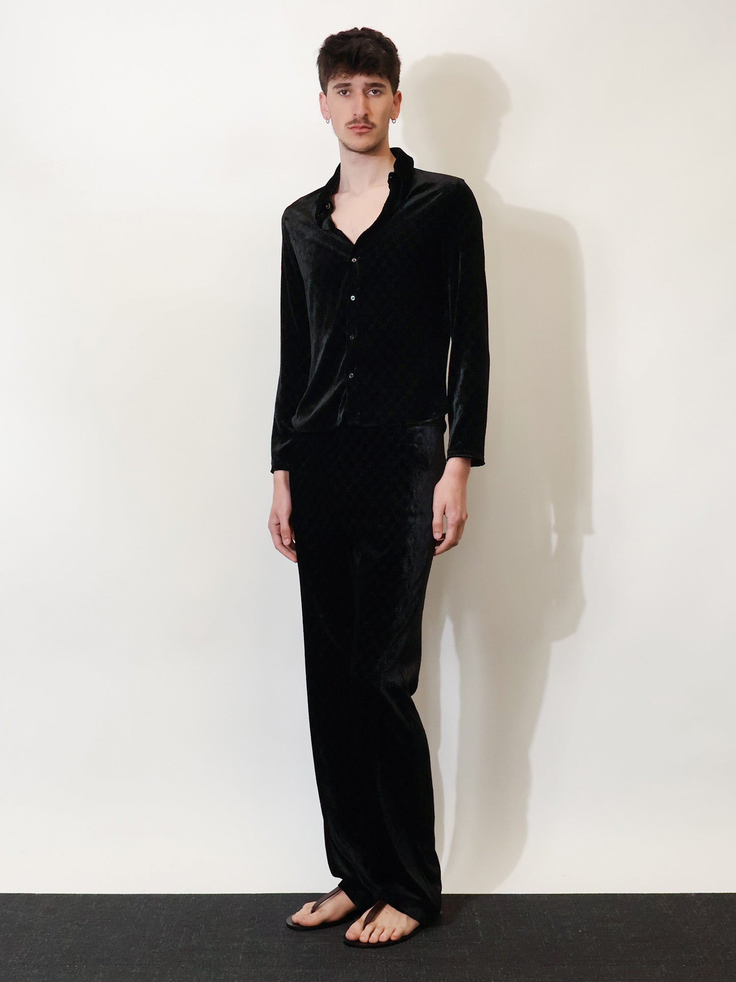 Gucci Gg Stretch Devoré Velvet Trousers