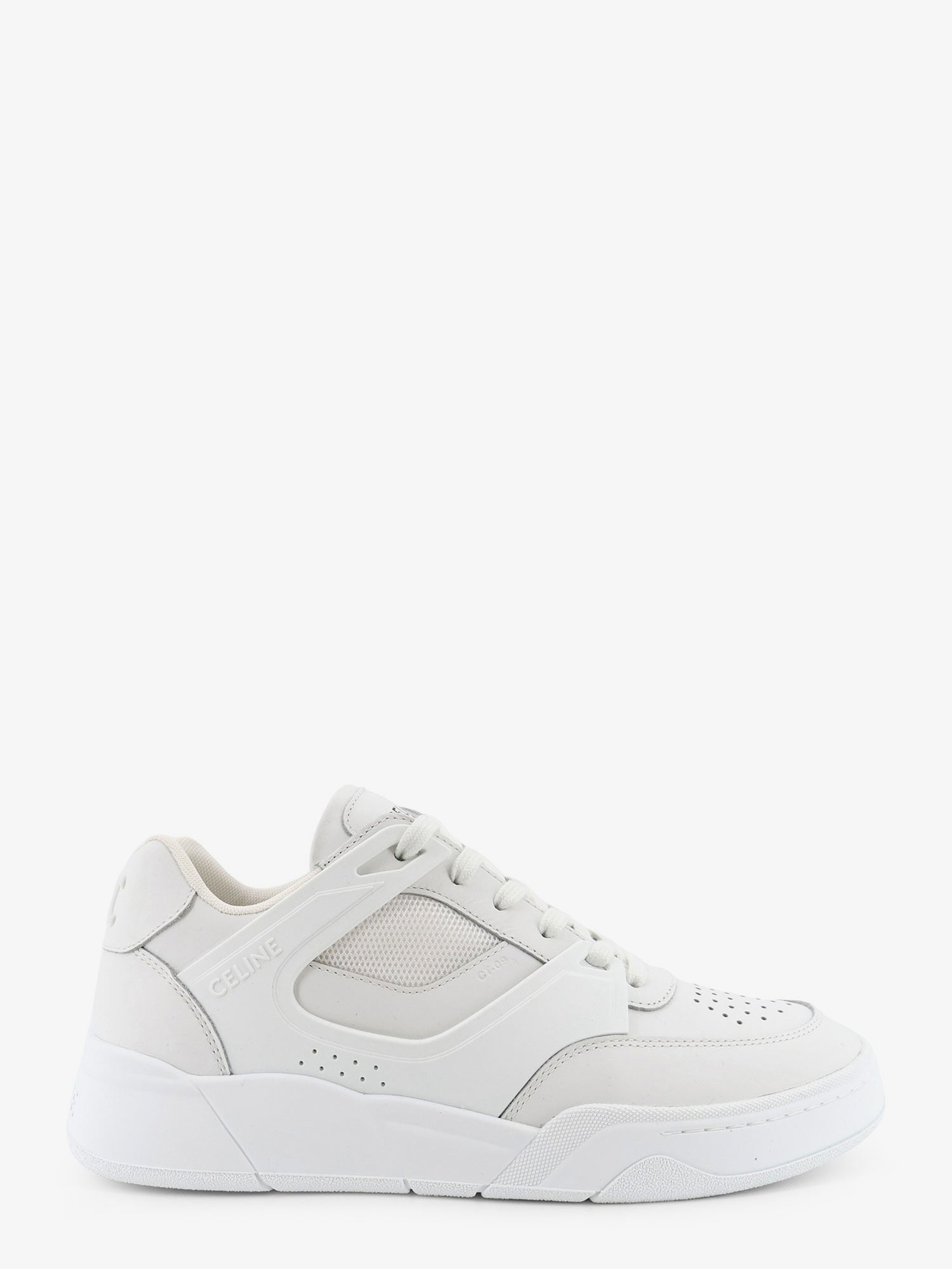 Celine Ct-09 Leather Sneakers With Mesh Inserts