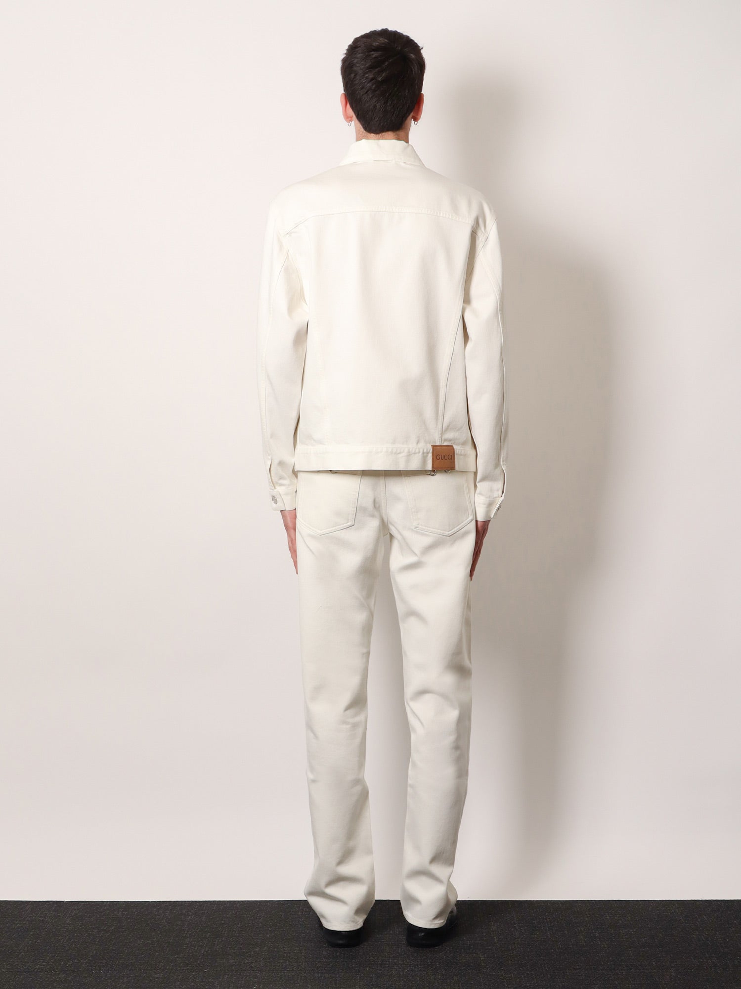Gucci Denim Trousers With Metal Horsebit Detail On The Back