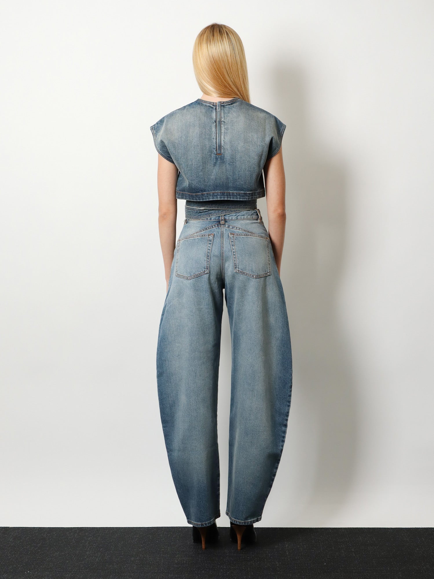 Alaïa Faded Blue Denim Jeans