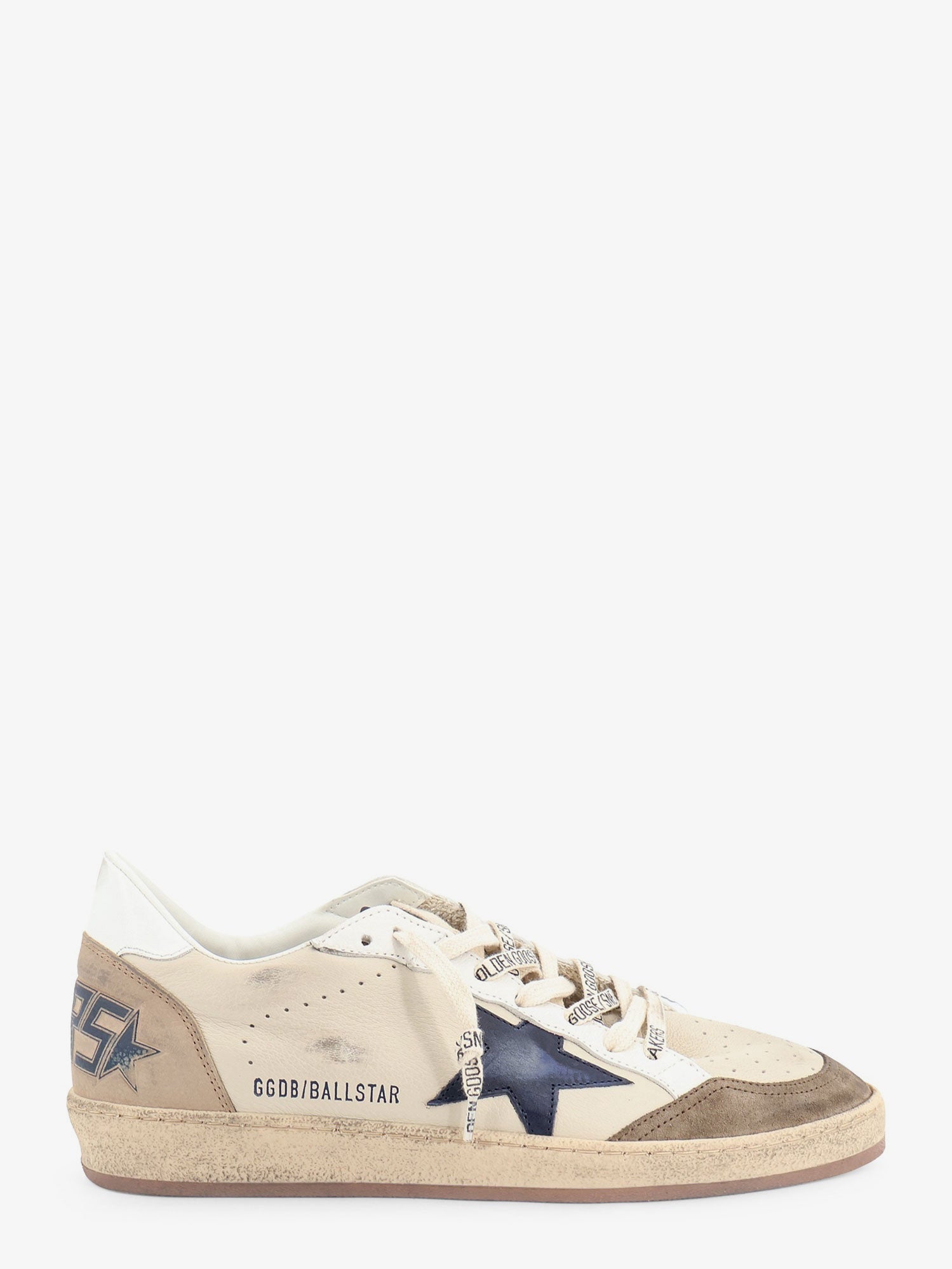 Golden Goose Leather Ballstar With Iconic Side Logo