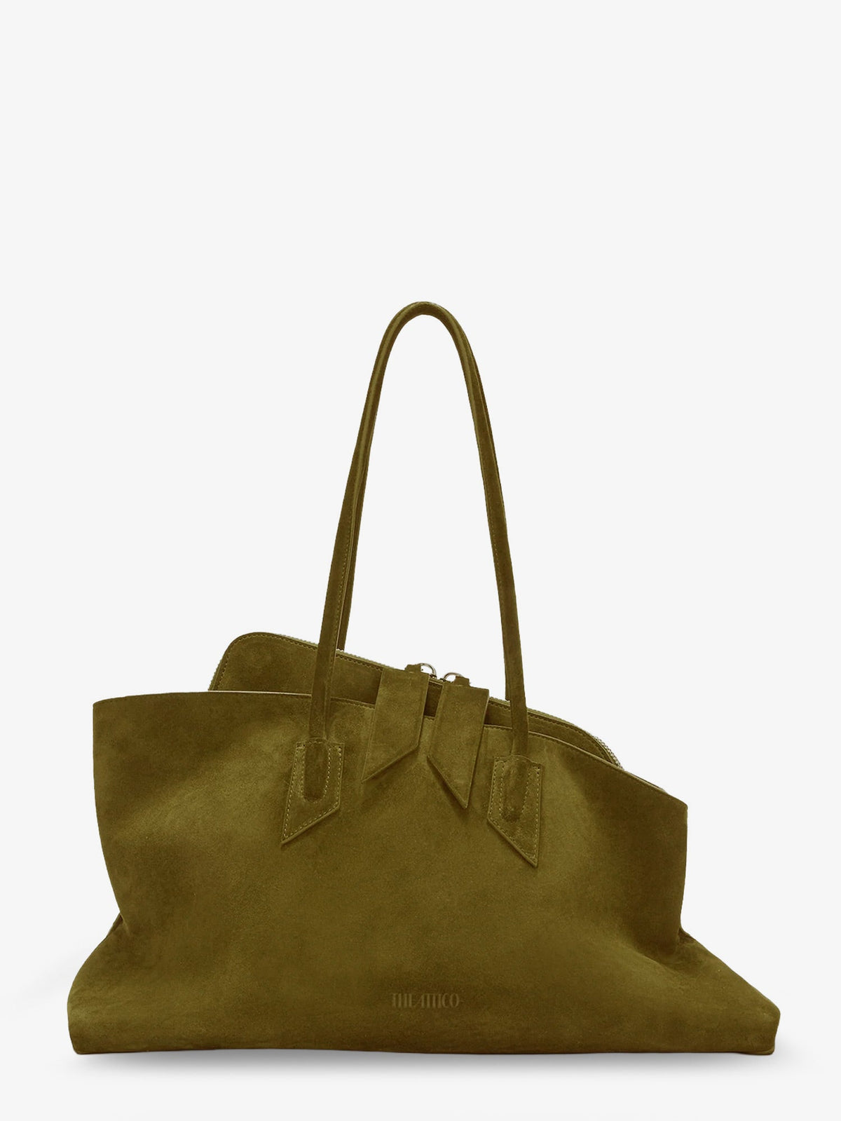 The Attico La Passeggiata Suede Shoulder Bag