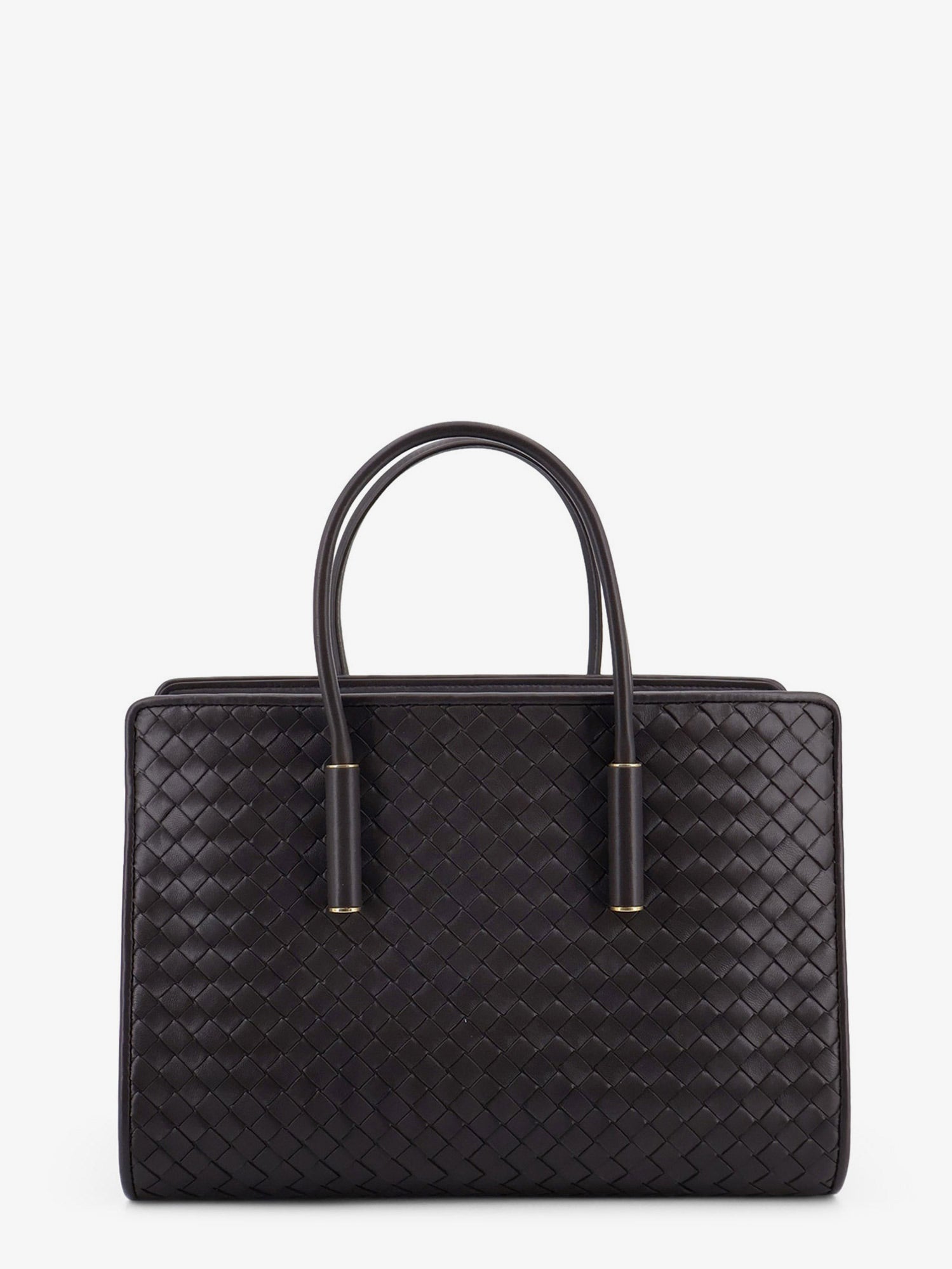 Bottega Veneta Barbara Leather Handbag With Intrecciato Motif