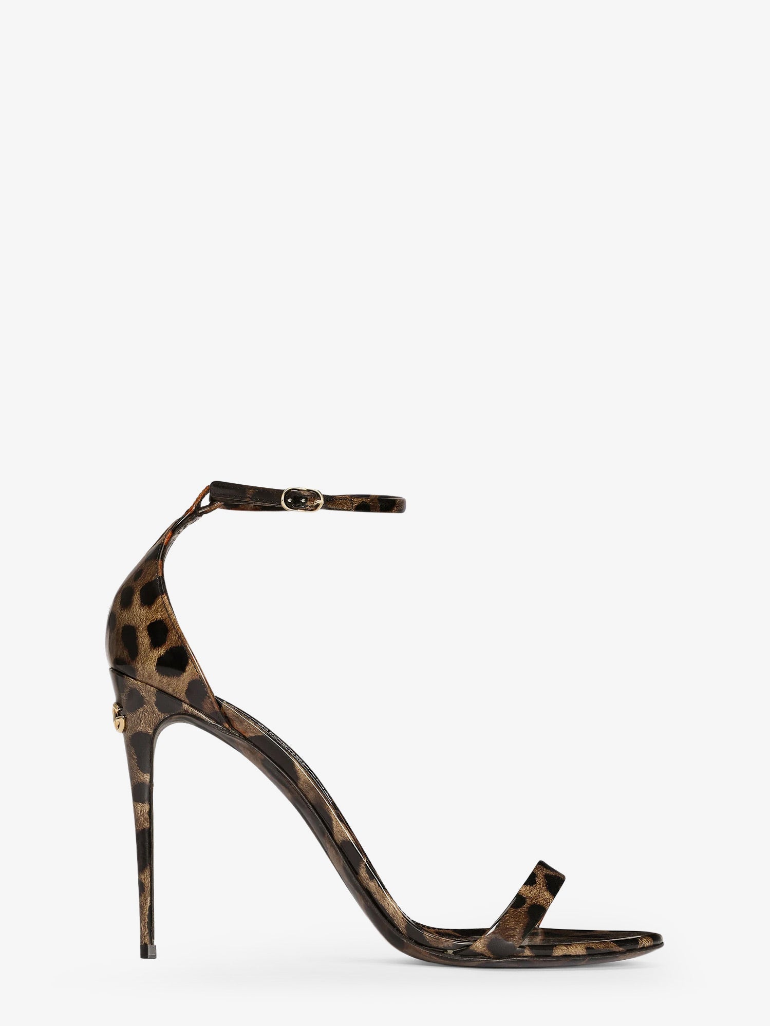 Dolce & Gabbana Leather Sandals With Leo Print