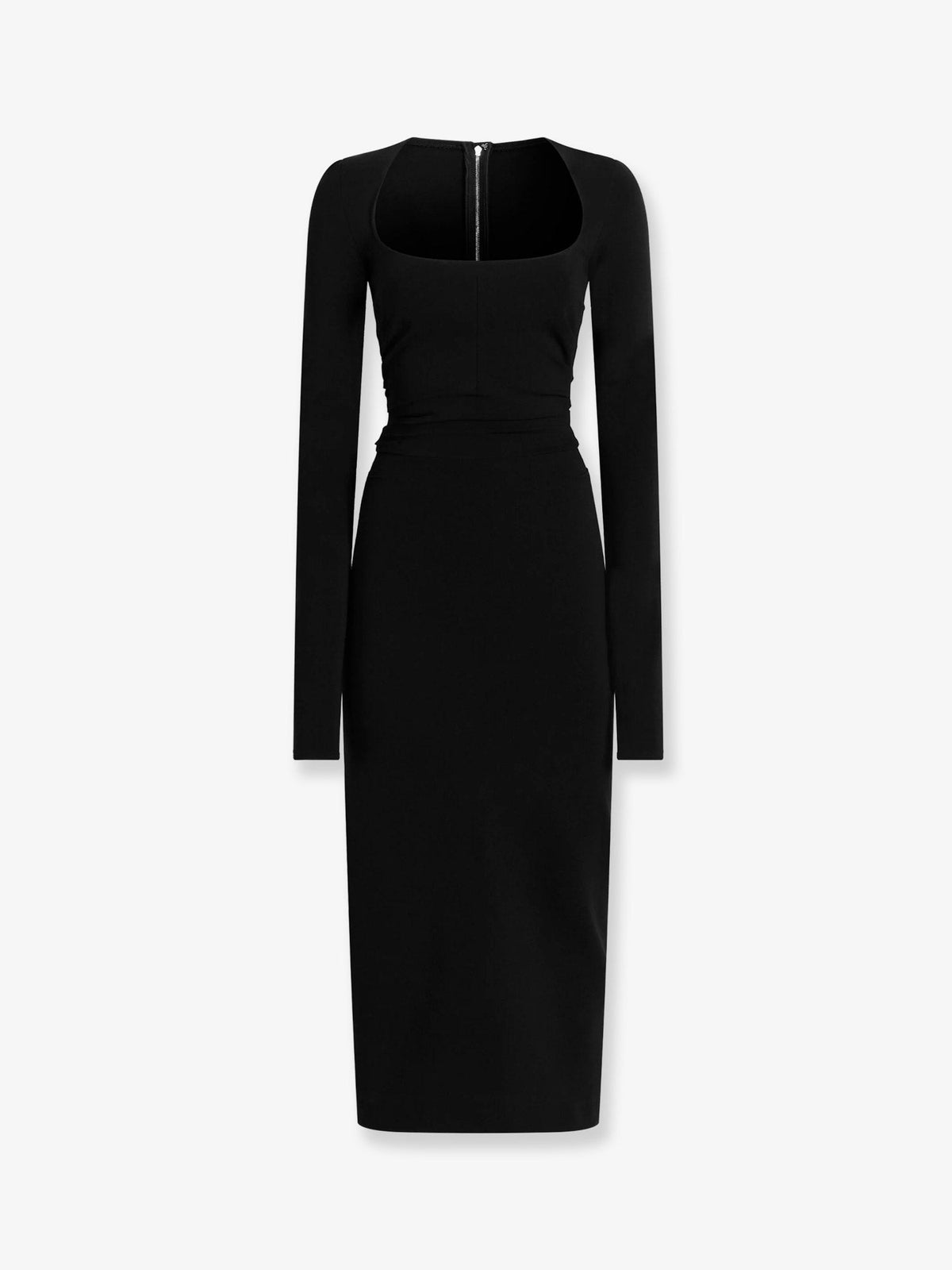 Dolce & Gabbana Long Jersey Dress With Side Drape