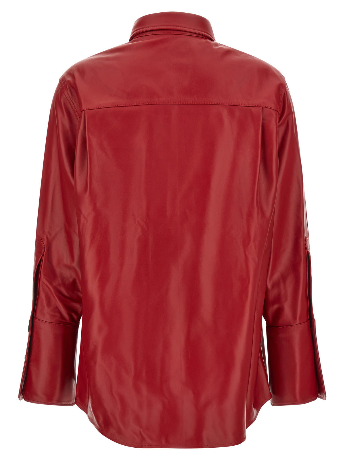 Co Red Leather Shirt