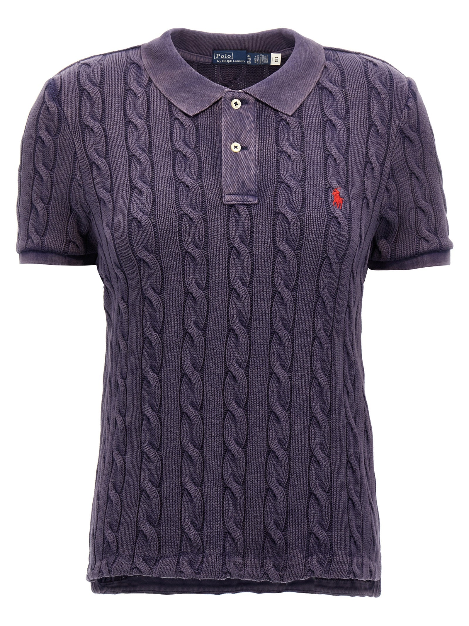 Polo Ralph Lauren Logo Embroidery Braided Polo Shirt