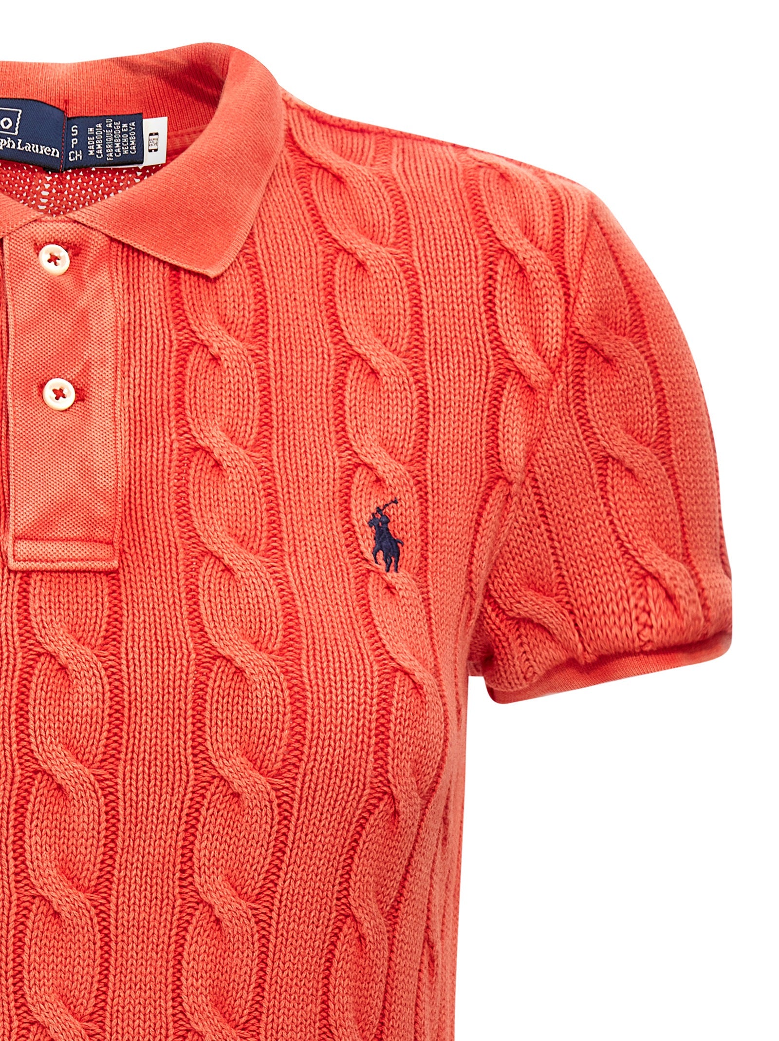 Polo Ralph Lauren Logo Embroidery Braided Polo Shirt