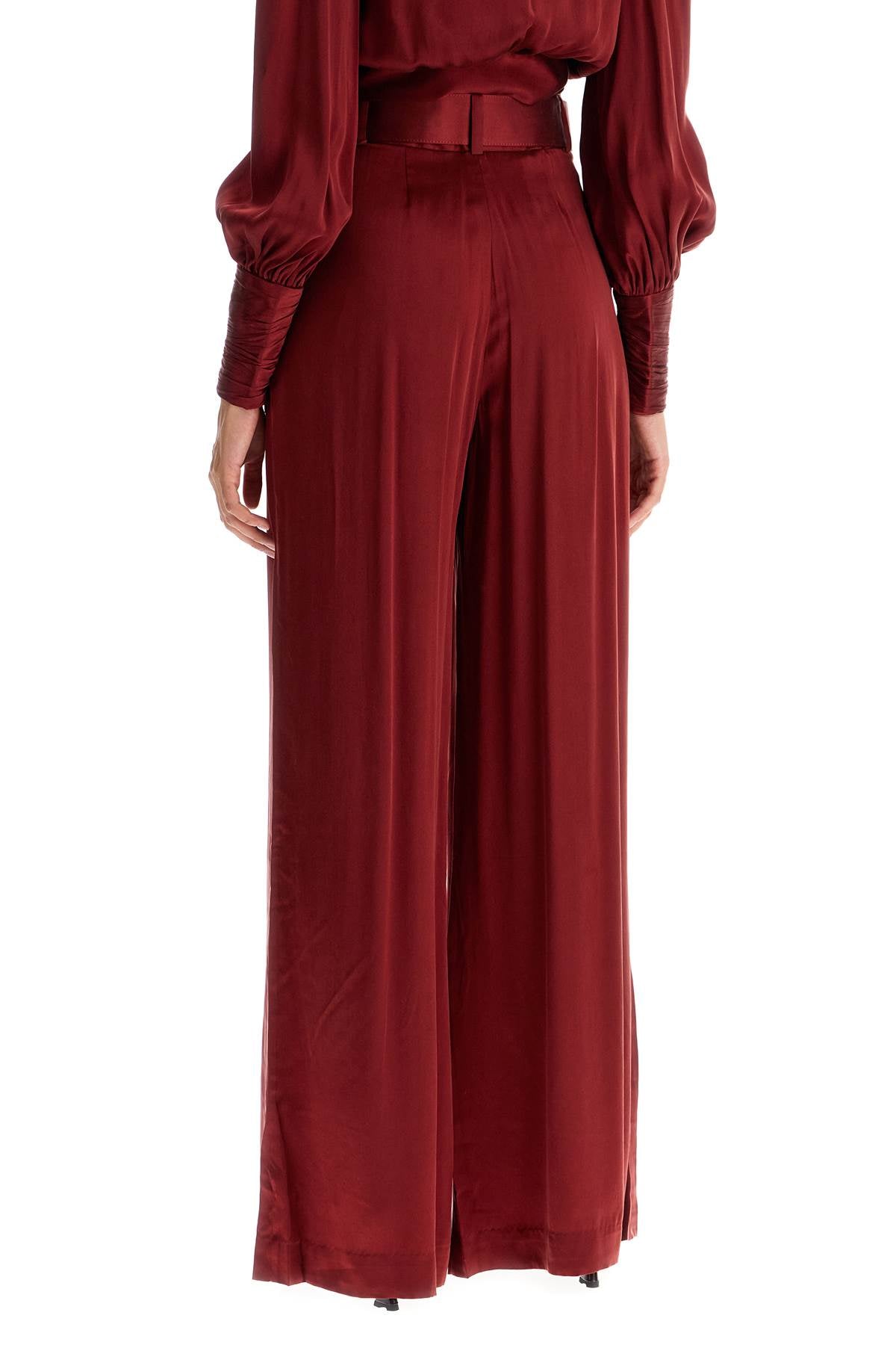 Zimmermann Silk Satin Palazzo Pants In Nine