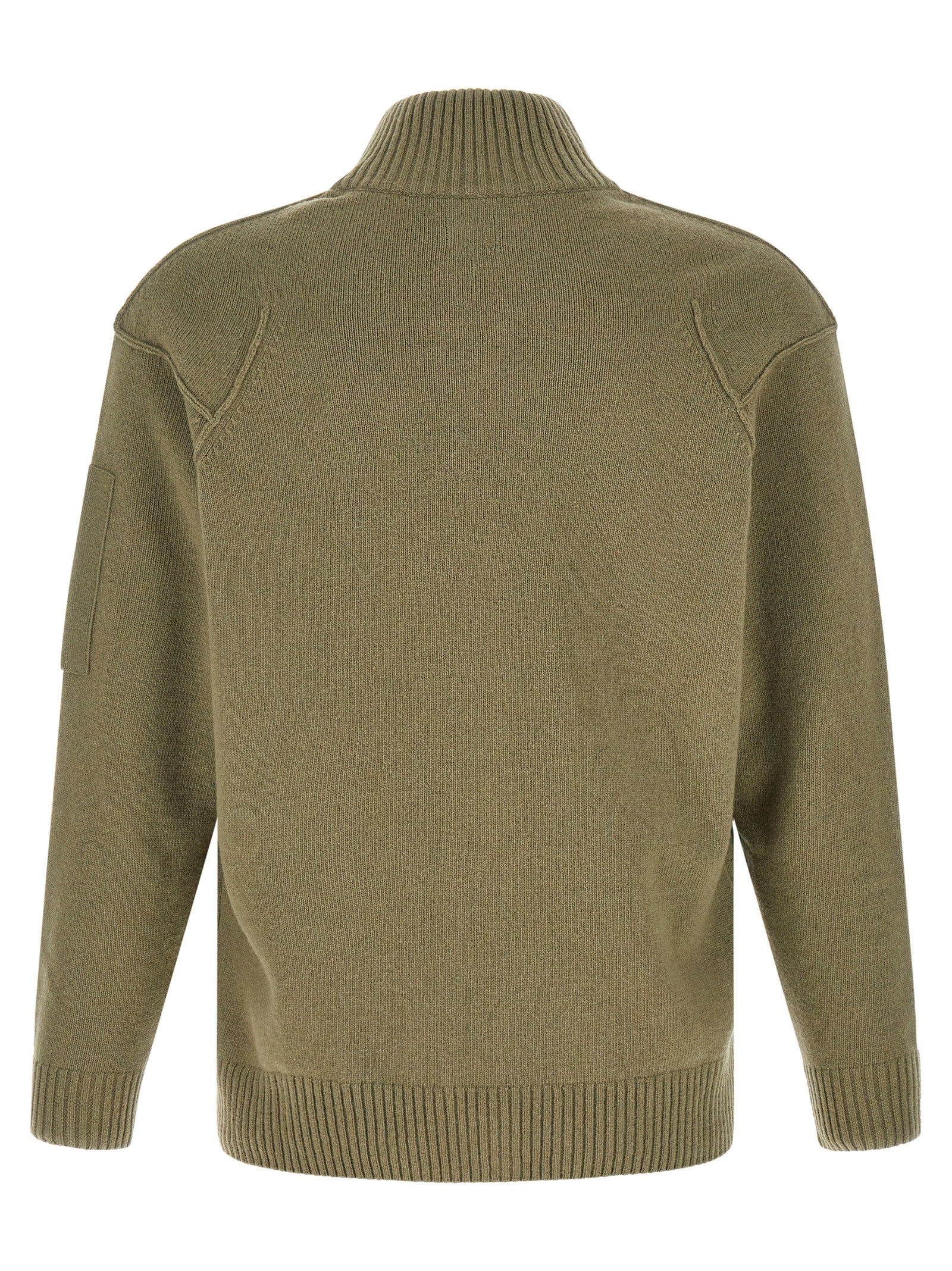 C.P. Company 'Lambswool Grs' Cardigan With Lens Detail