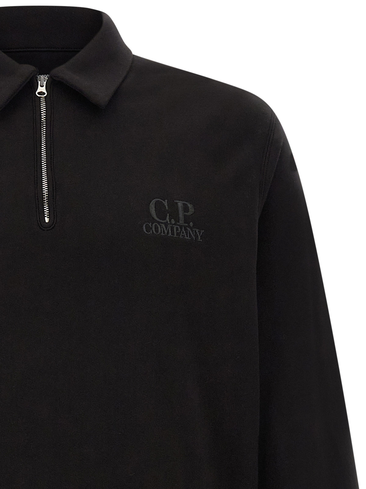 C.P. Company Black Cotton Fleece Sweatshirt