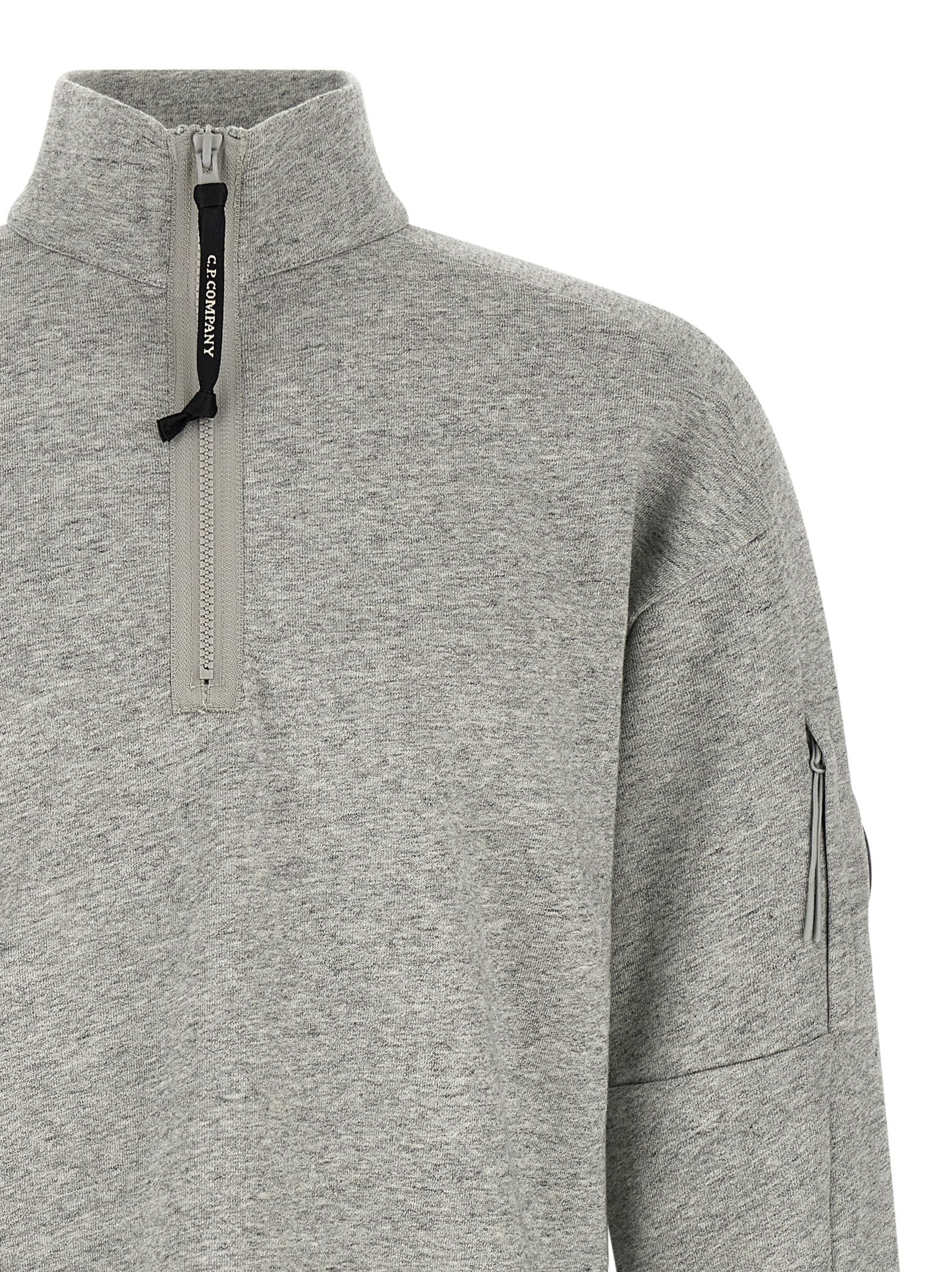 C.P. Company 'Diagonal Raised Fleece ' Sweatshirt And Lens Detail