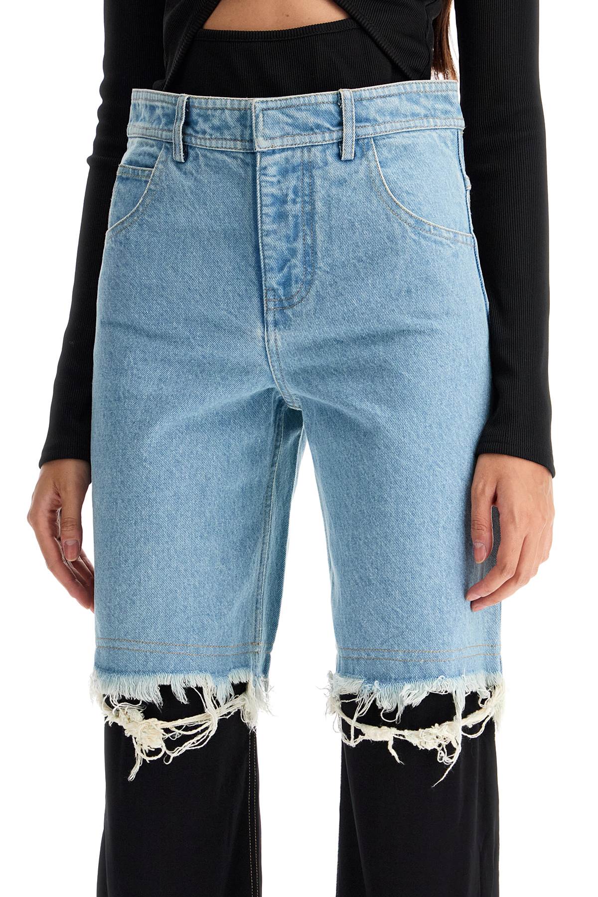 Christopher Esber High-Waisted Jeans With Jersey Inserts