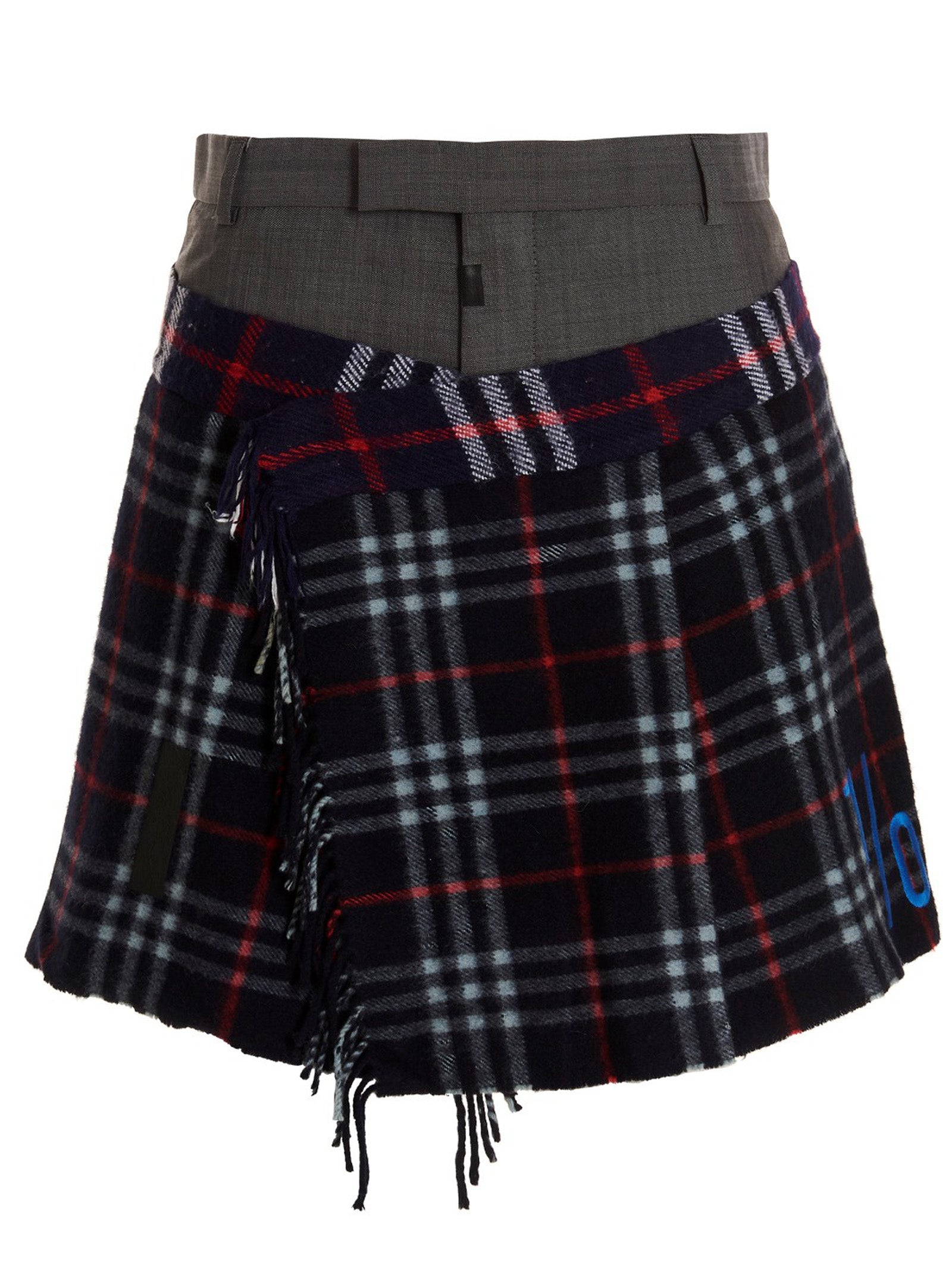 1/Off 'Check Scarf Reworked' Skirt