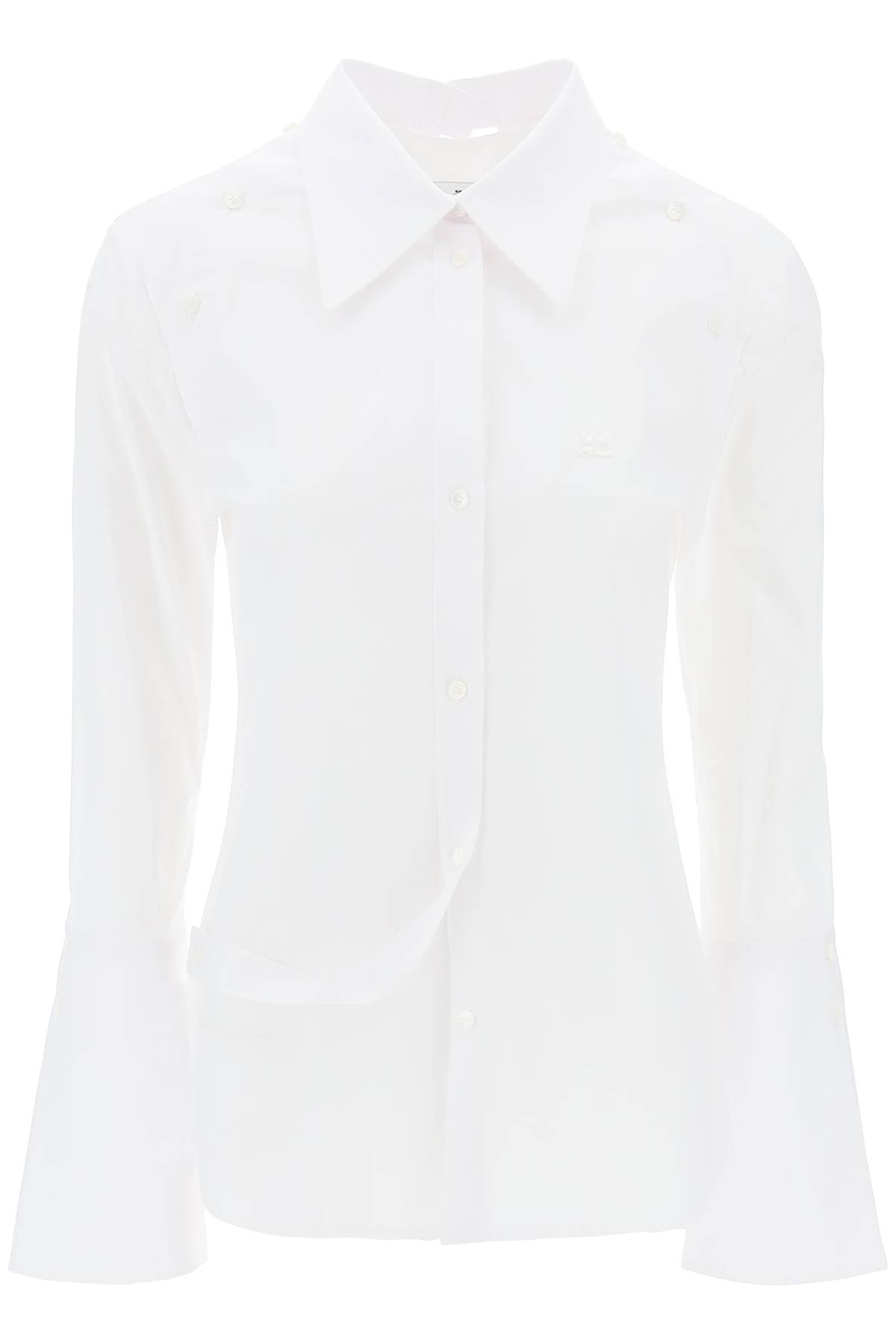 Courreges Modular Cotton Poplin Shirt