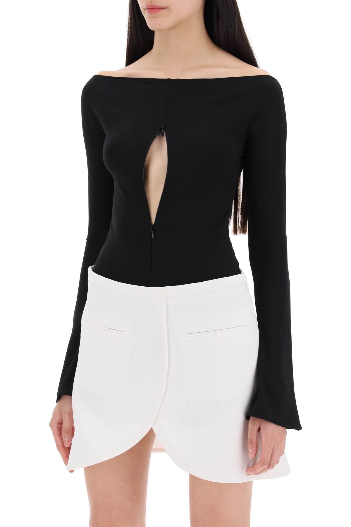 Courreges Invisible Front Zip Bodycon Dress