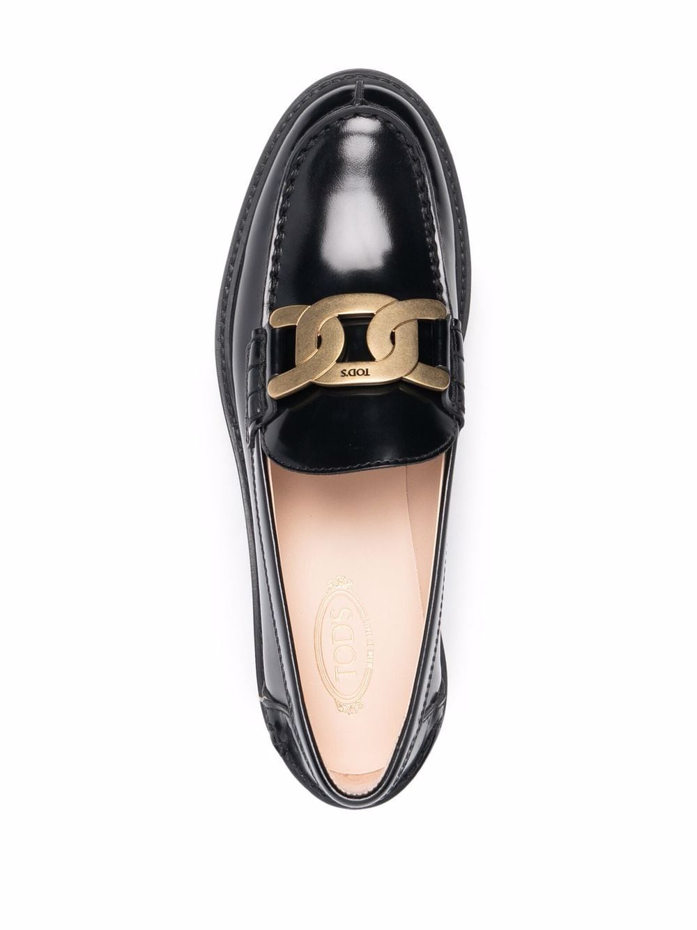 Tod's Shiny Finish Leather Loafers