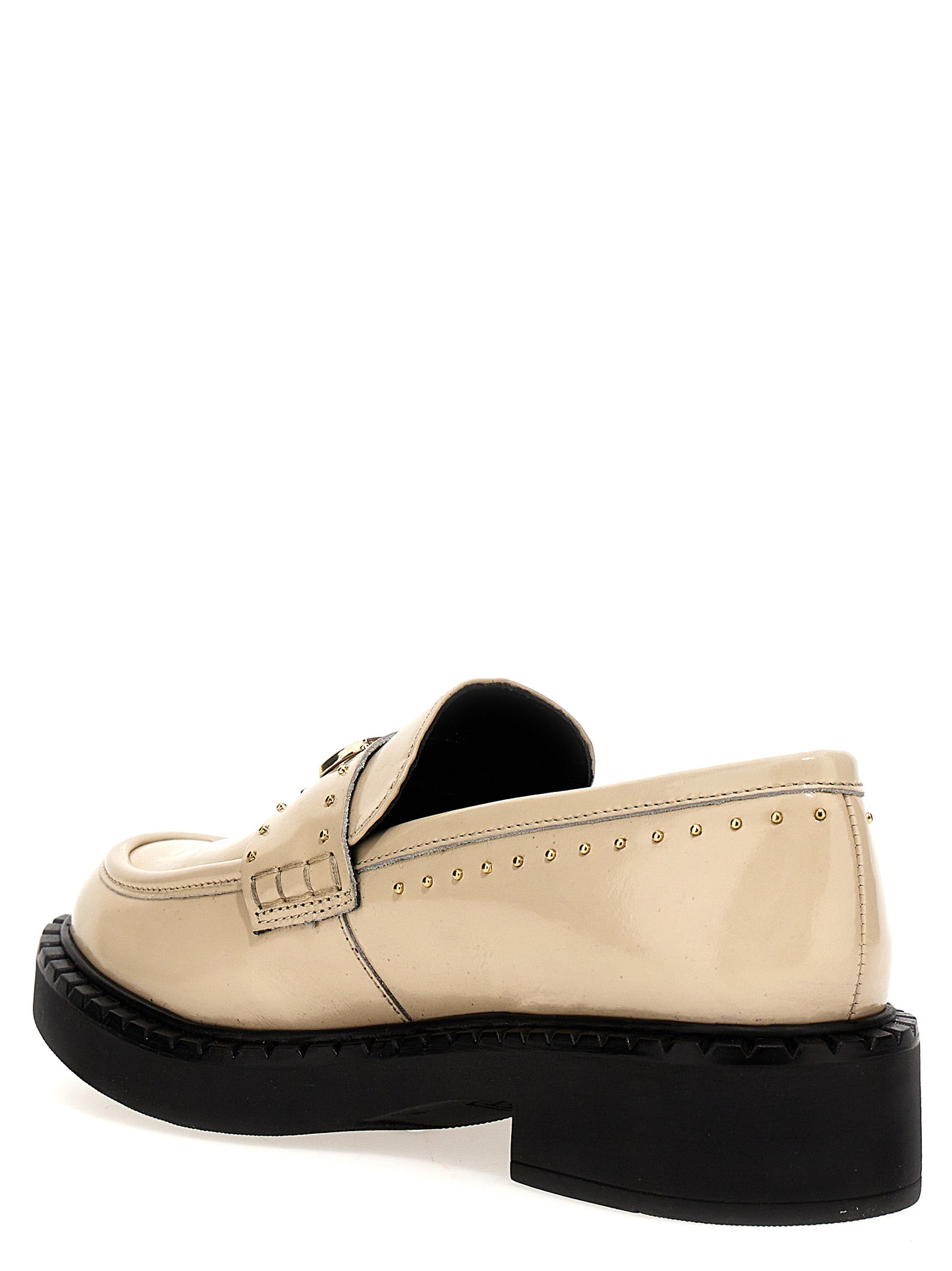 Twin Set Studded Logo Loafers