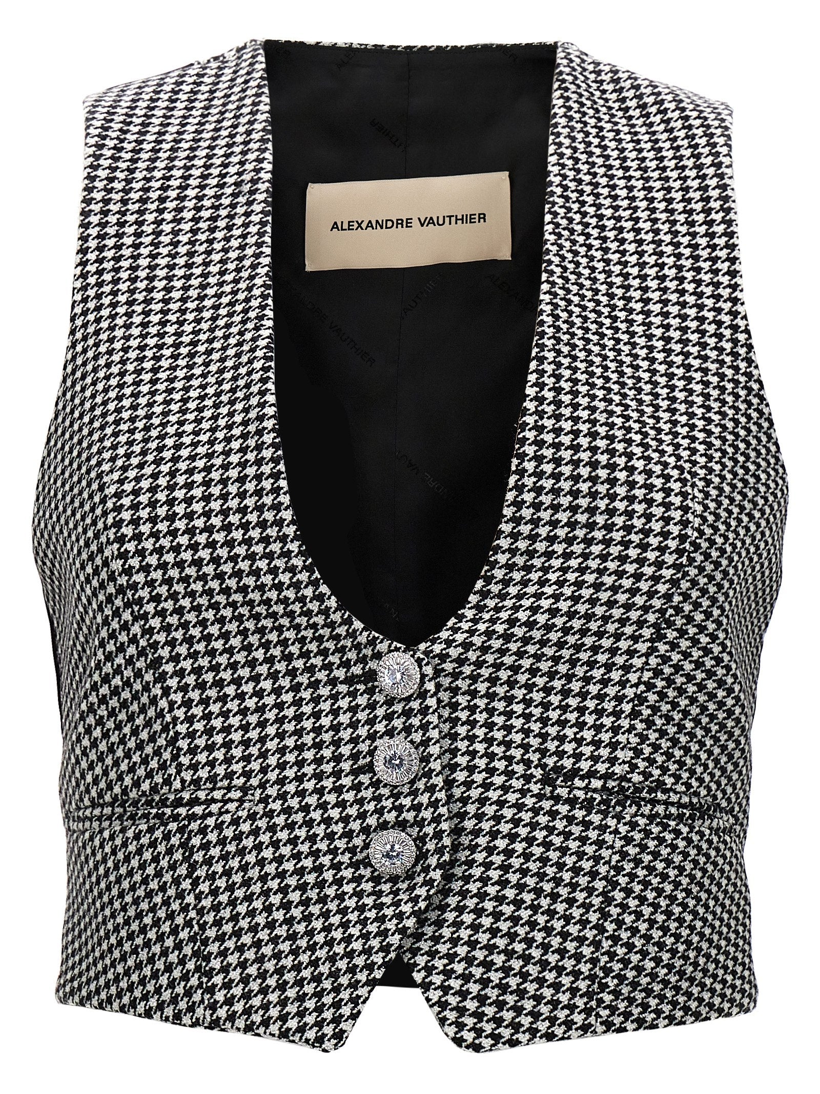 Alexandre Vauthier Houndstooth Waistcoat