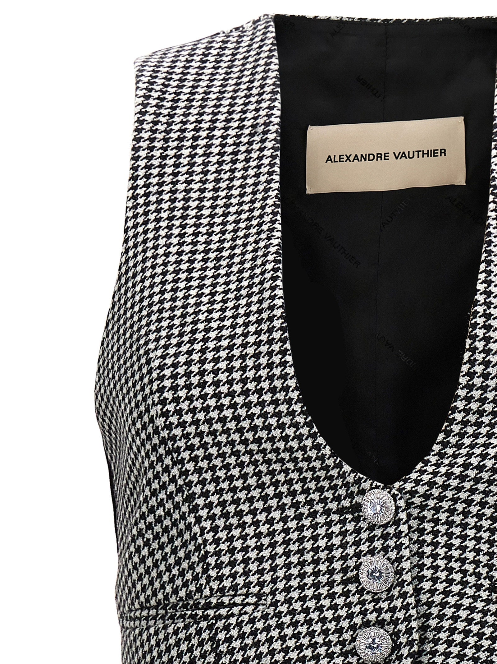 Alexandre Vauthier Houndstooth Waistcoat