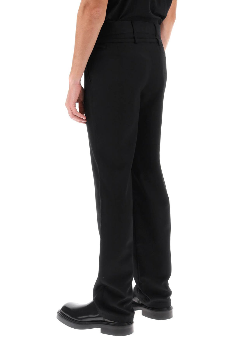 Jacquemus Le Pantalon Disgreghi Belted Pants Black