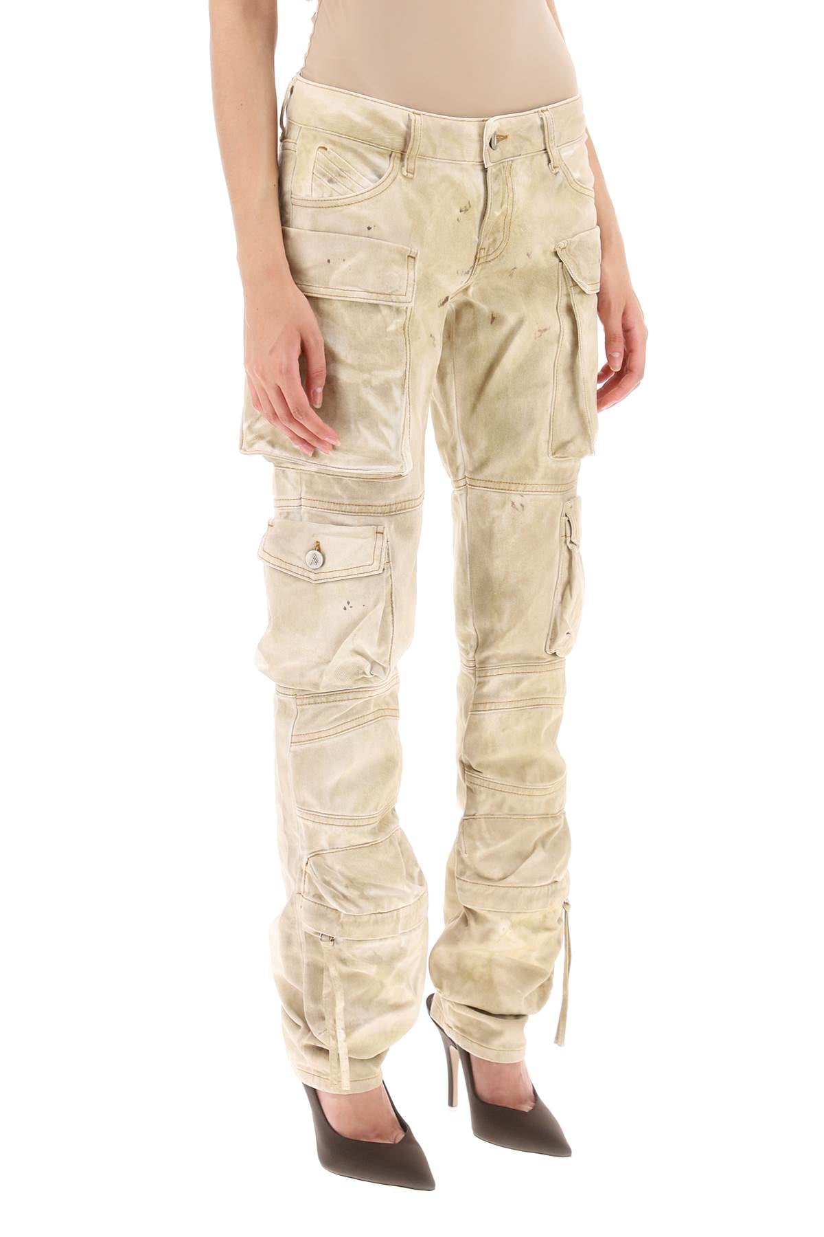 The Attico 'Essie' Cargo Pants With Marble Effect