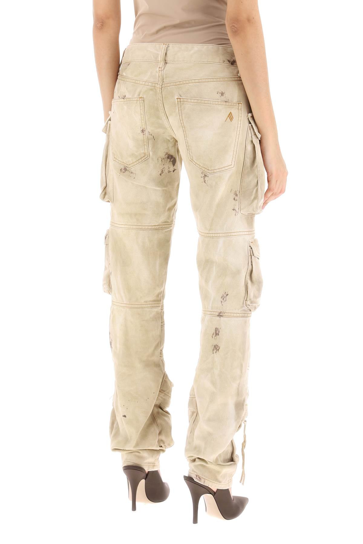 The Attico 'Essie' Cargo Pants With Marble Effect