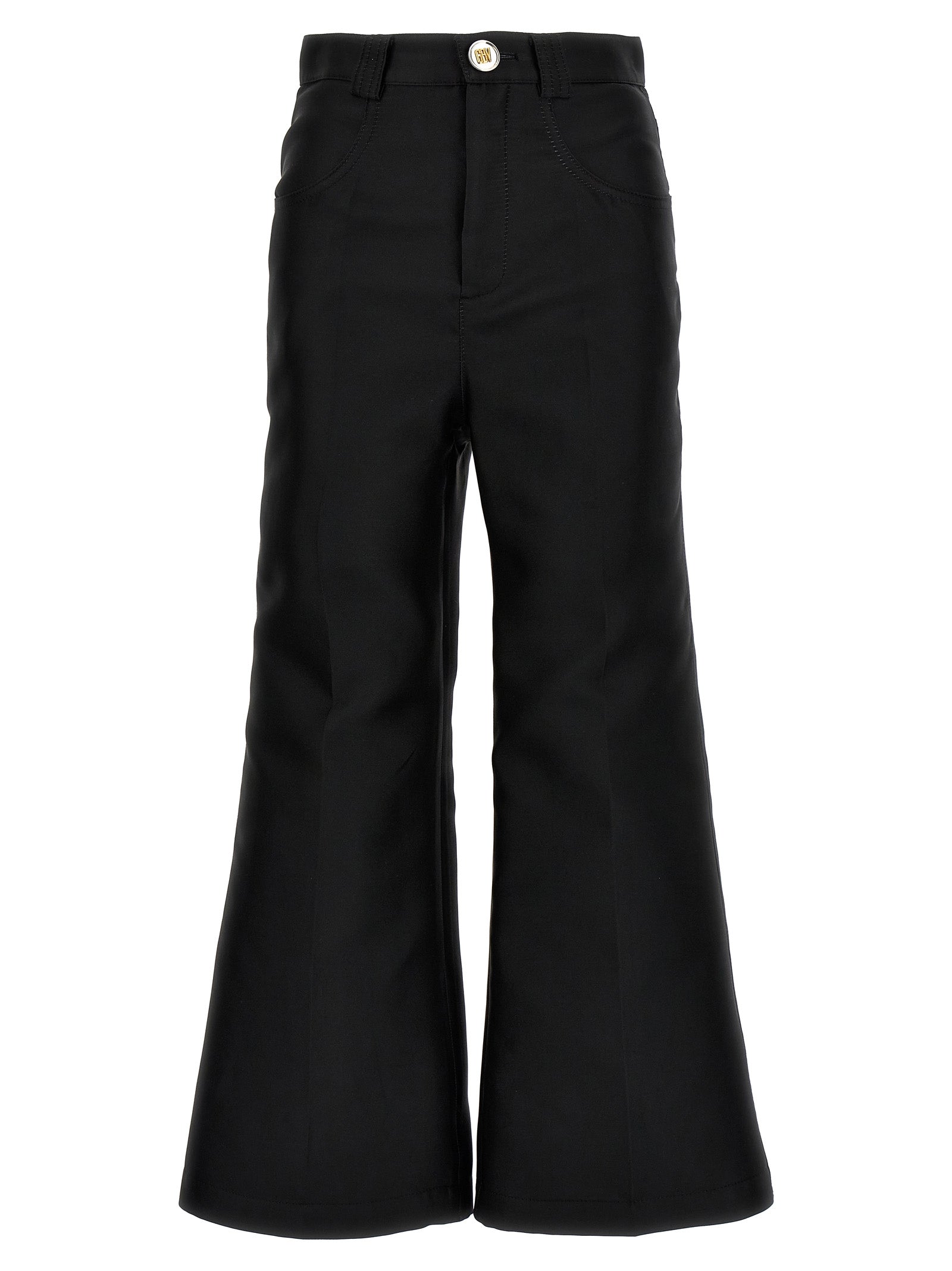 Giambattista Valli Cropped Silk Blend Pants