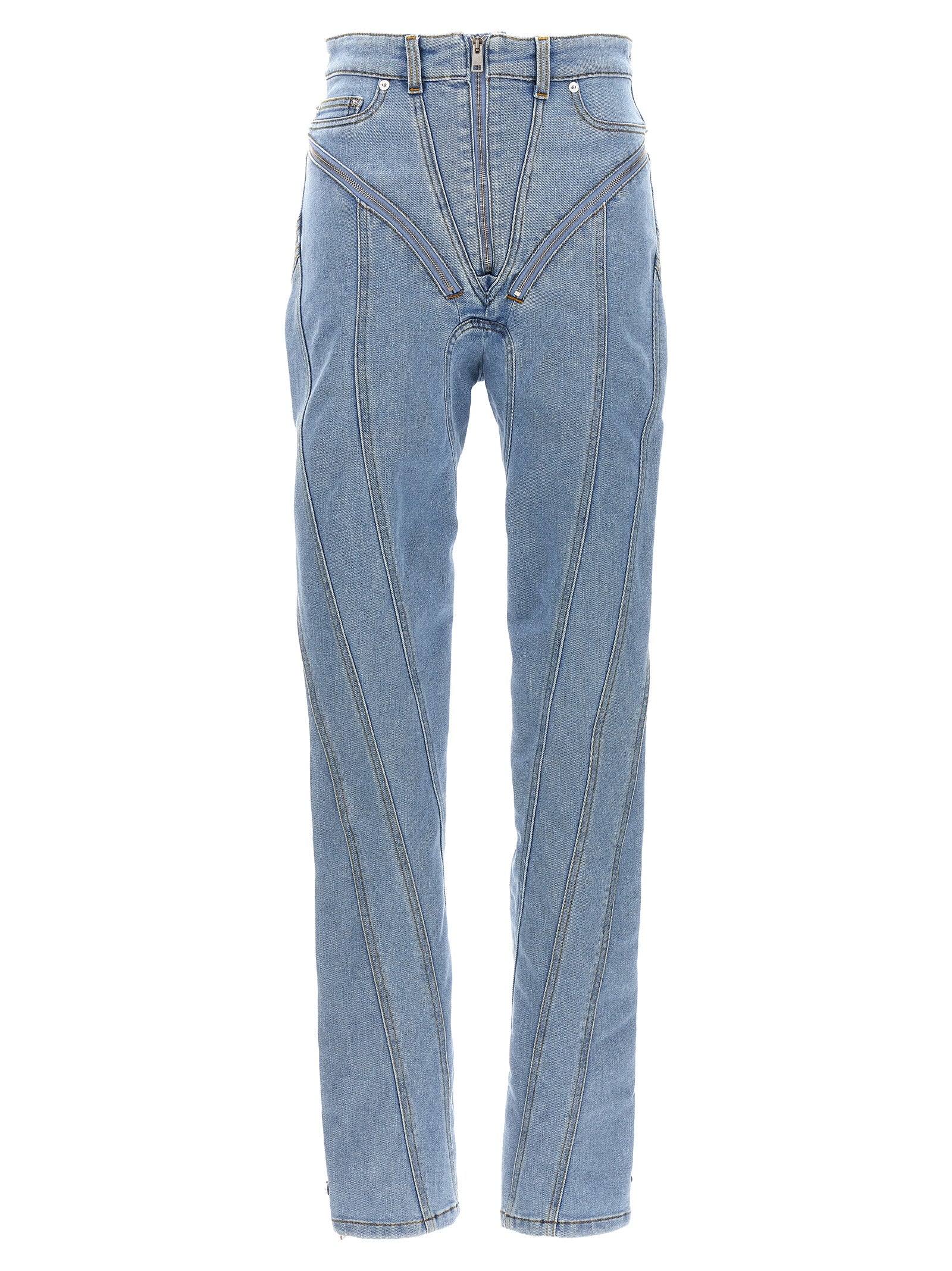 Mugler 'Zipped Spiral' Jeans