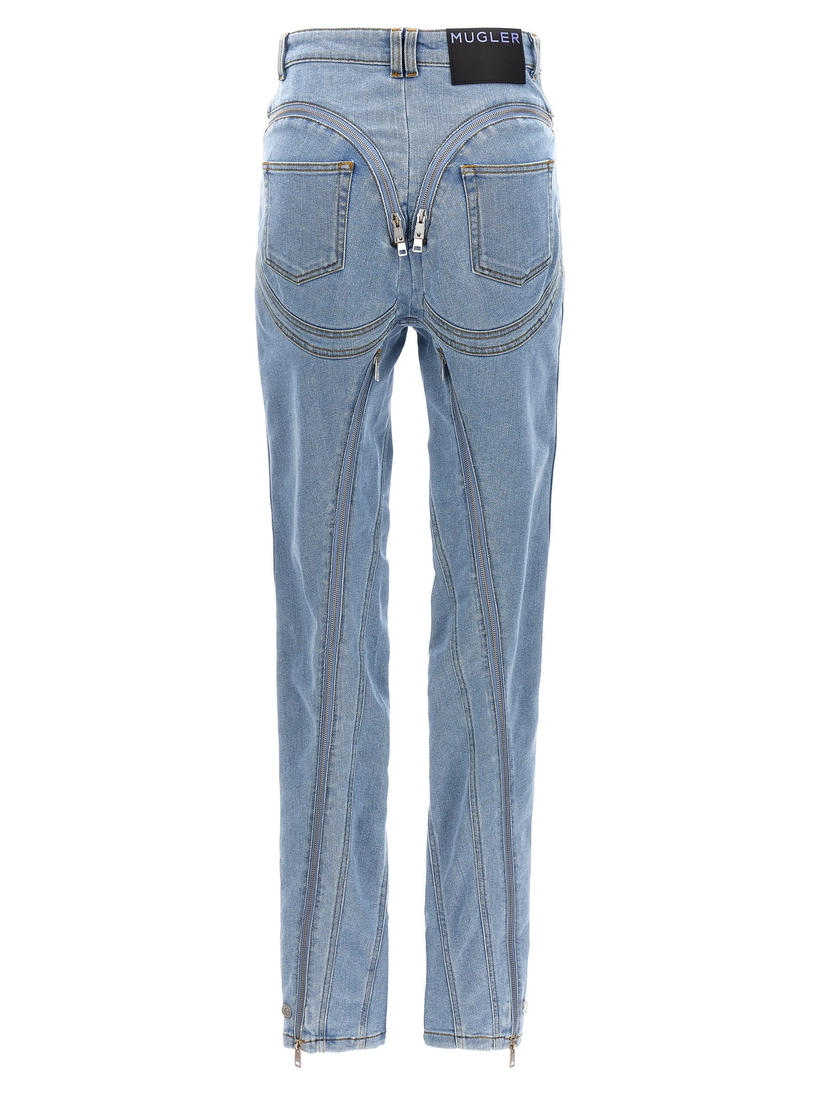 Mugler 'Zipped Spiral' Jeans