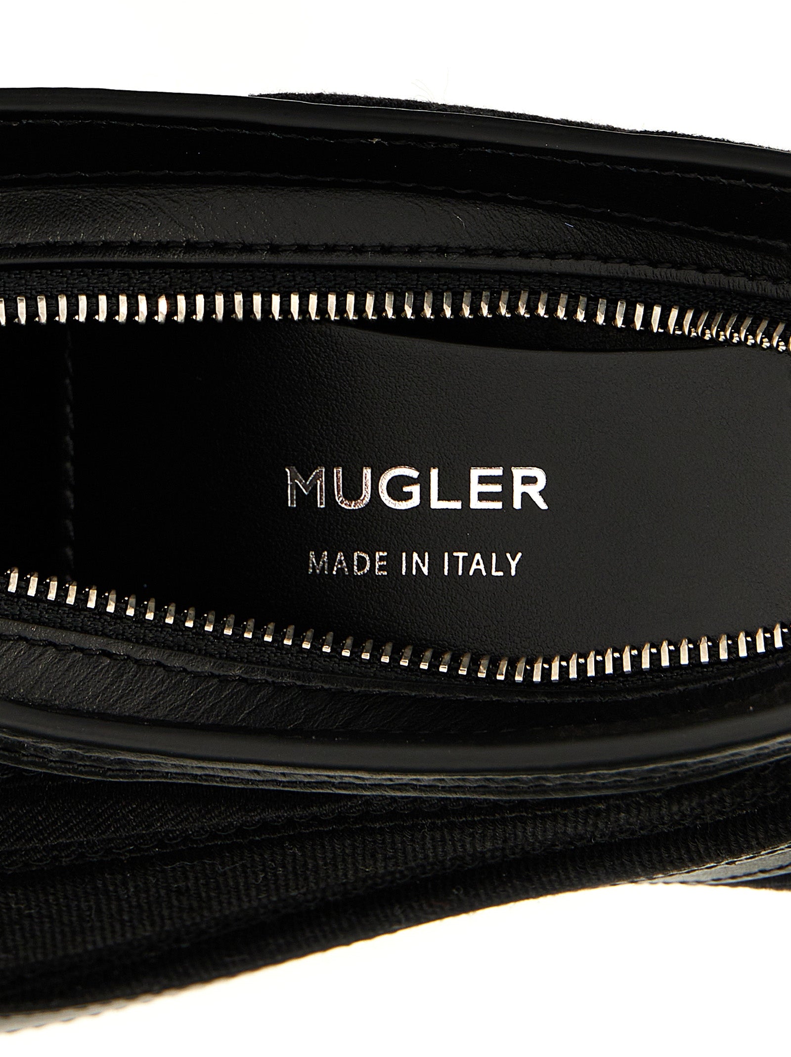 Mugler 'Small Denim Spiral Curve 01' Shoulder Bag