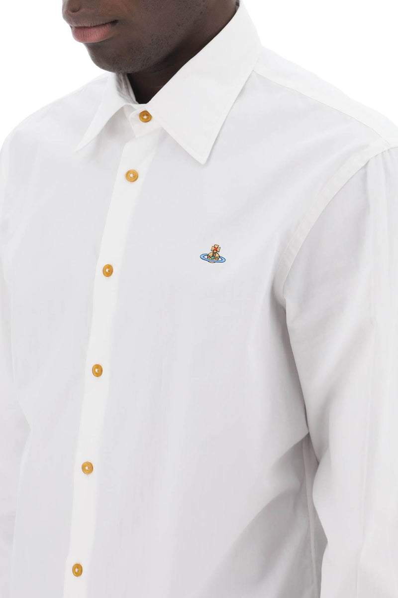 Vivienne Westwood Ghost Shirt With Orb Embroidery White