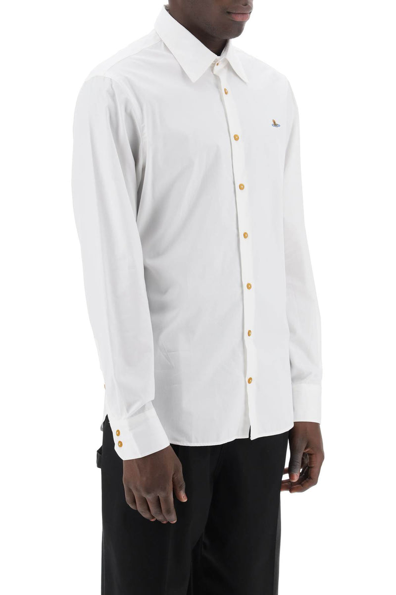 Vivienne Westwood Ghost Shirt With Orb Embroidery White